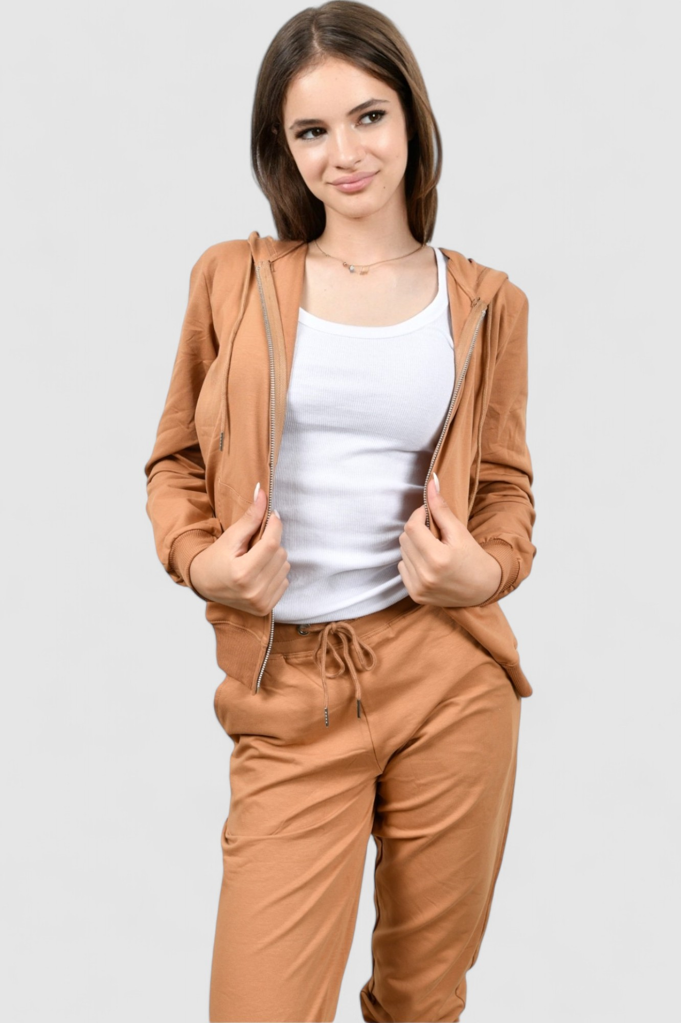 Ženski smeđi gornji dio trenirke Lagoon