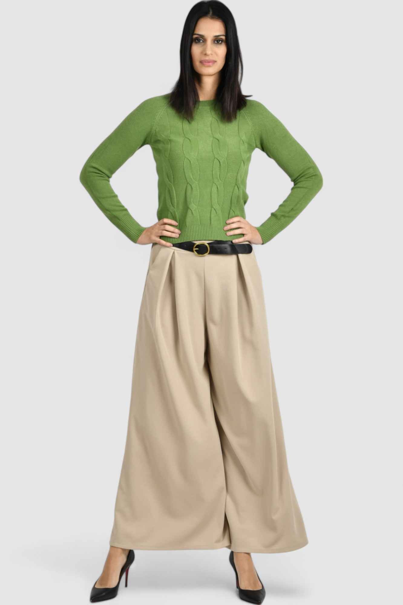 Ženski zeleni lagani džemper Damaris