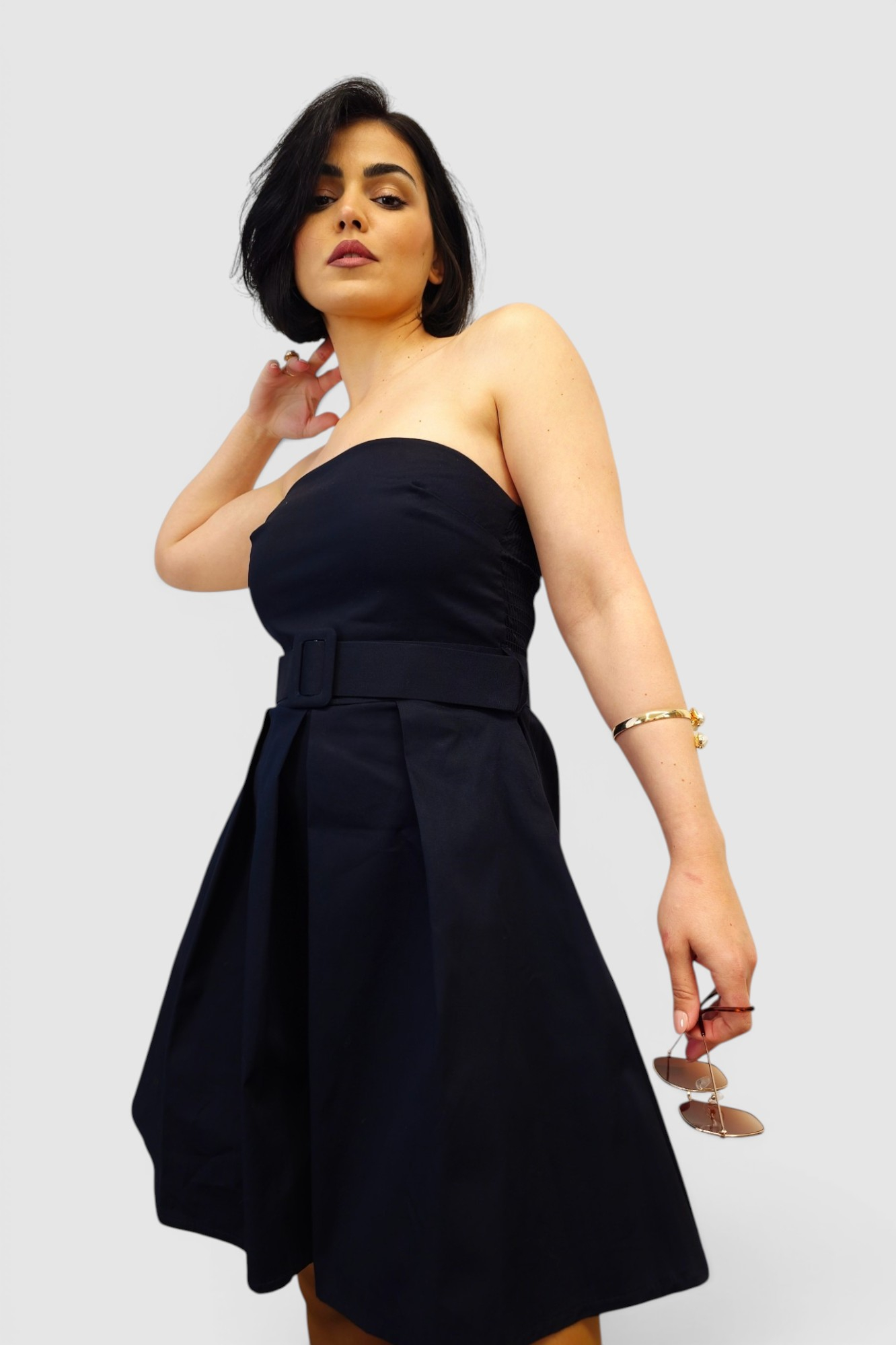 Ženska plava koktel haljina Danniela