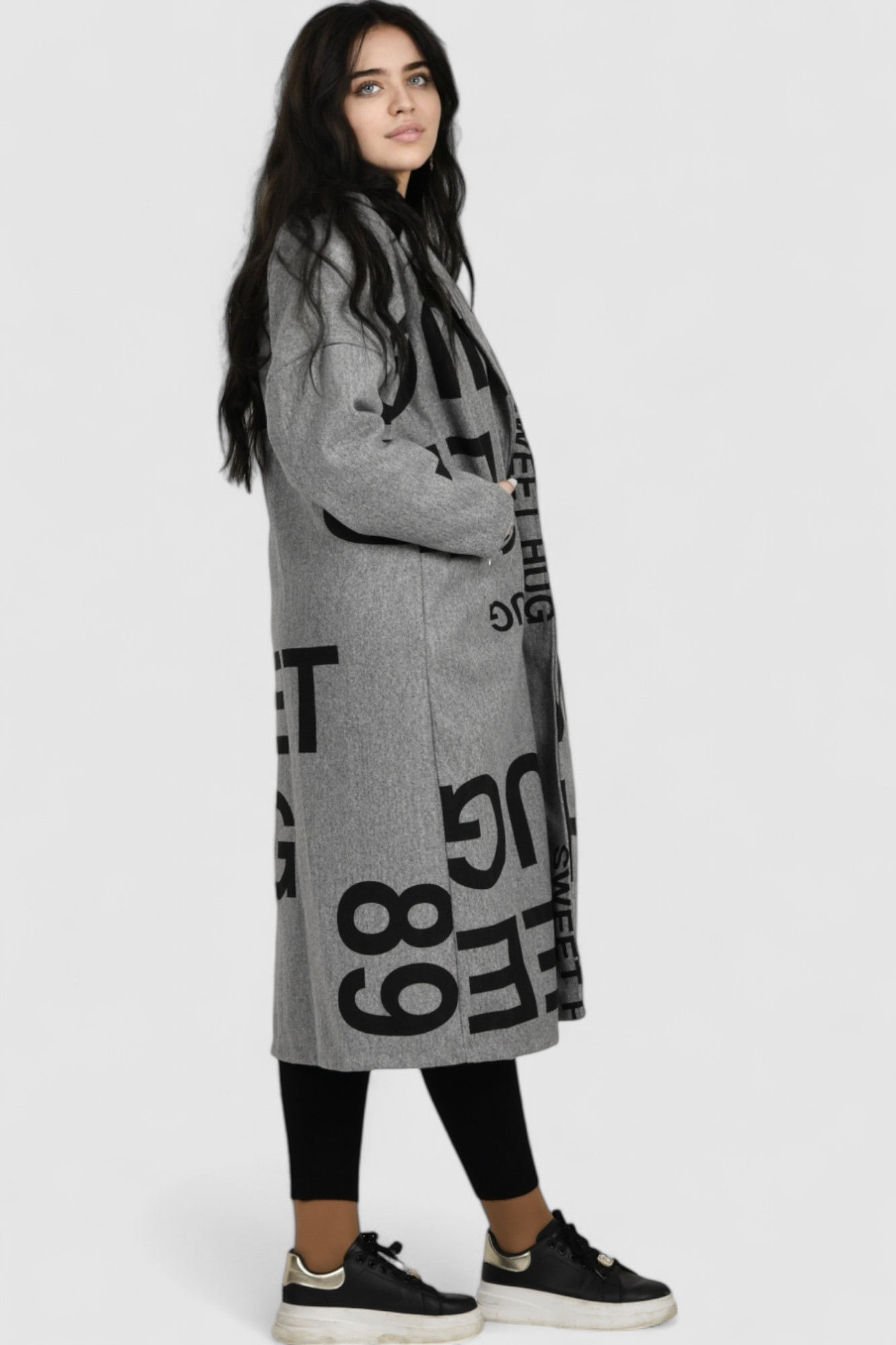 Ženski sivi dugi kaput Liberty