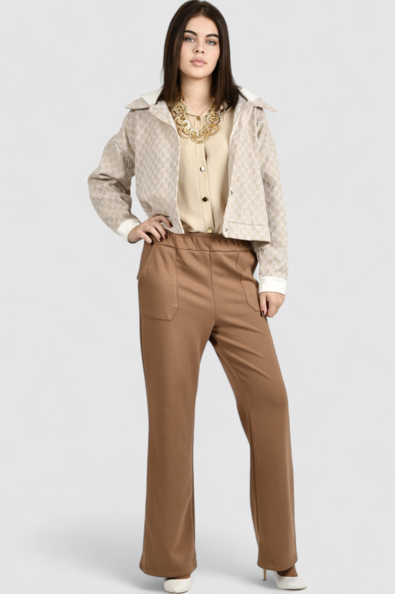 Ženska bež kratka jakna Clio