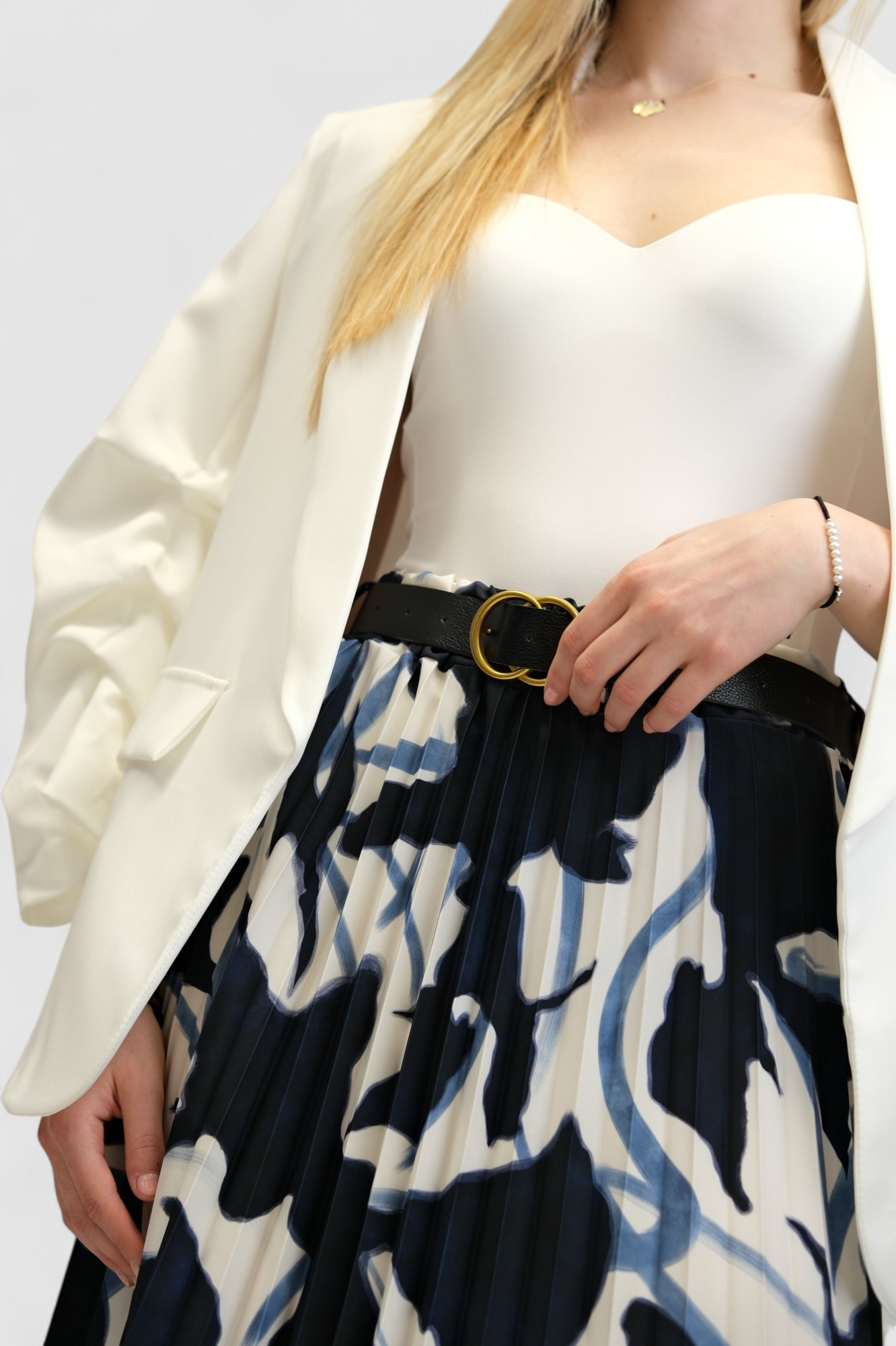 Ženska plava plisirana suknja Carine