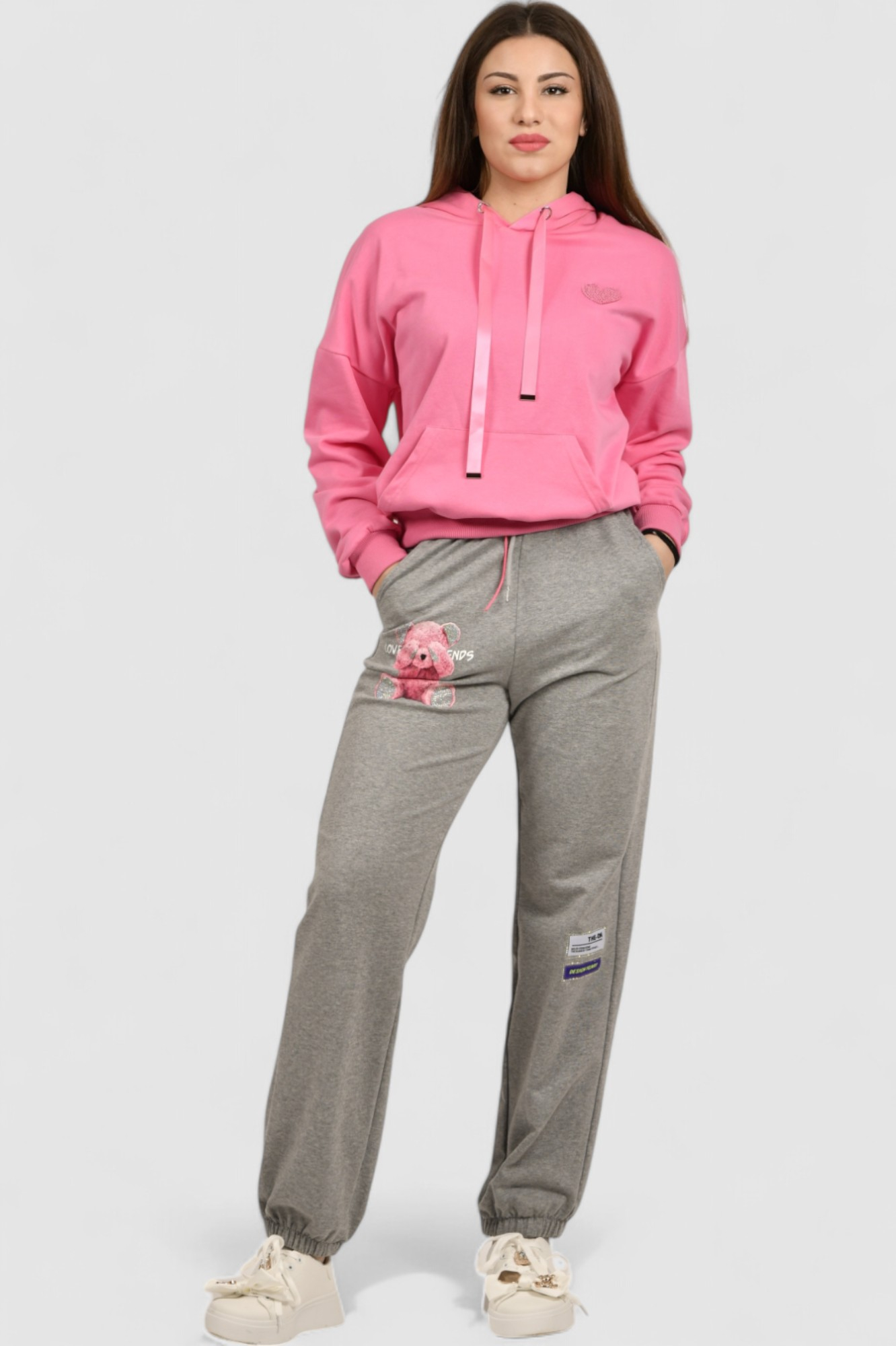 Ženski sive donji dio trenirke Grigio