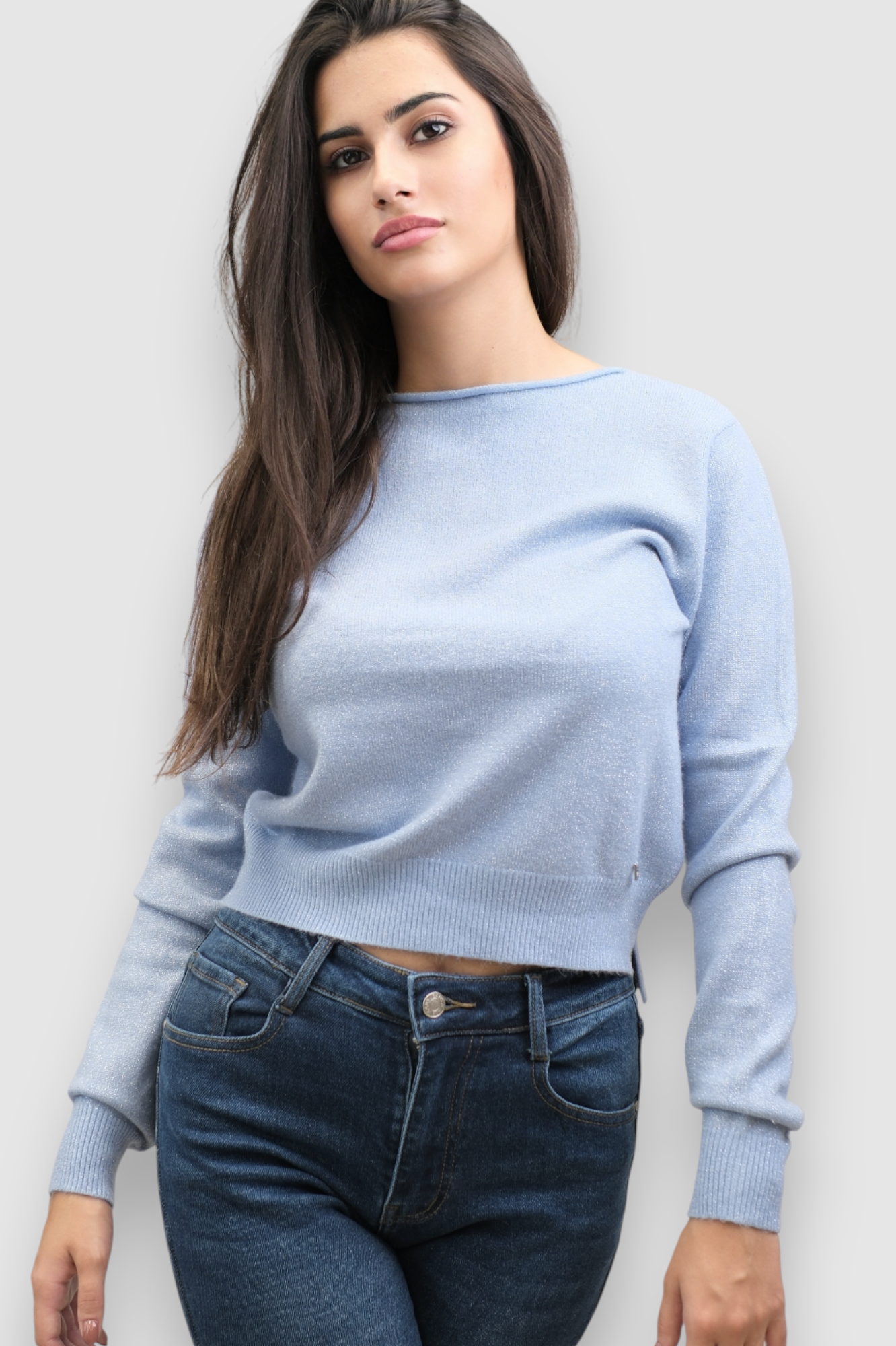 Ženski svijetlo plavi lagani džemper Clarette