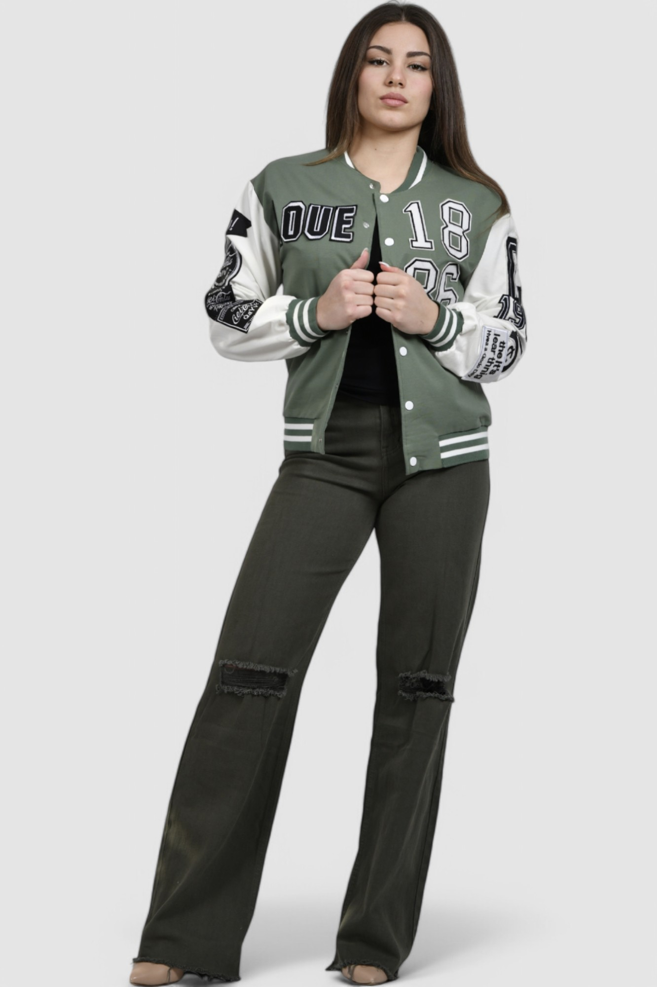 Ženska zelena kratka jakna Aspen