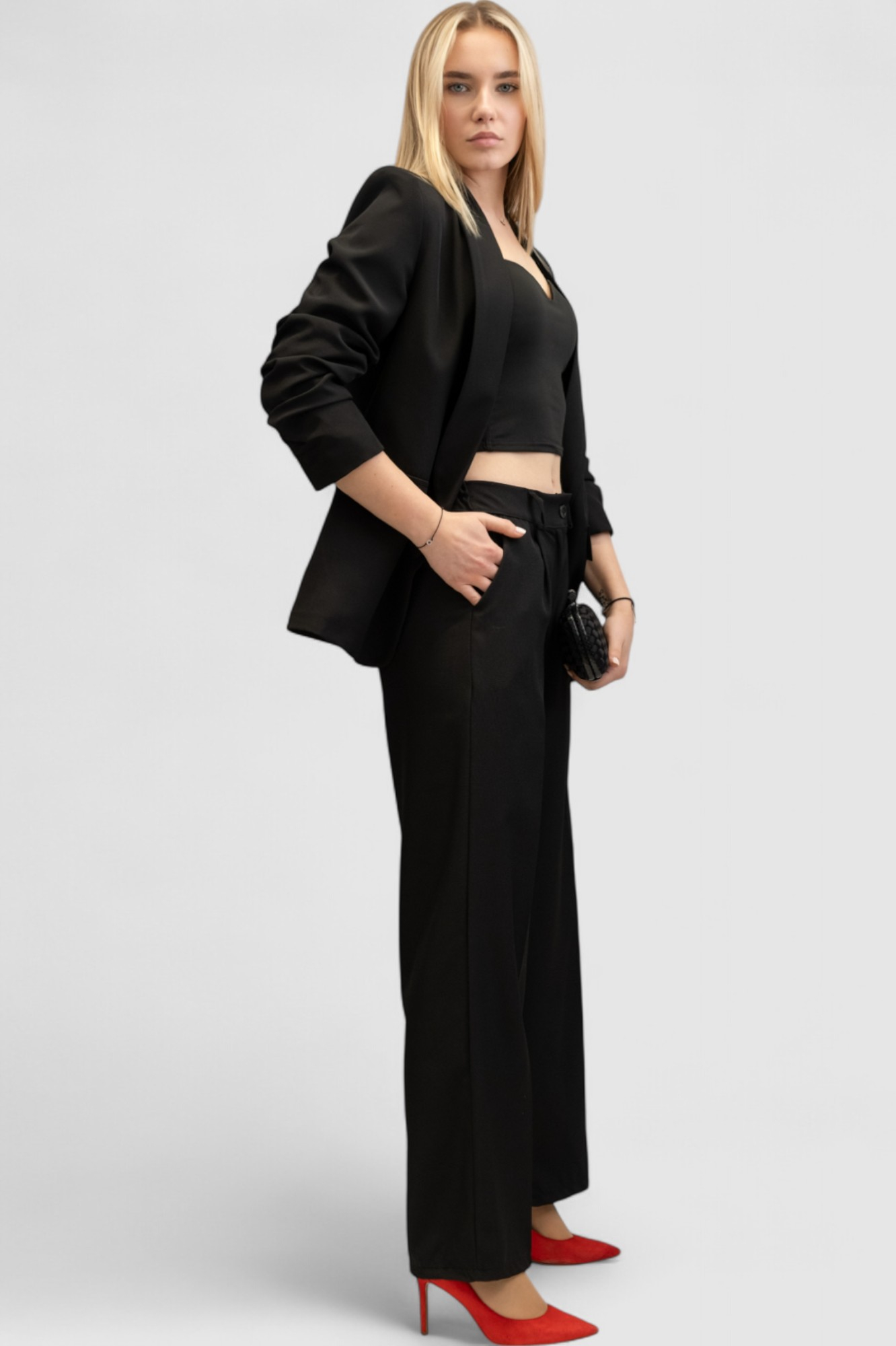 Ženski crni elegantni sako Brenda