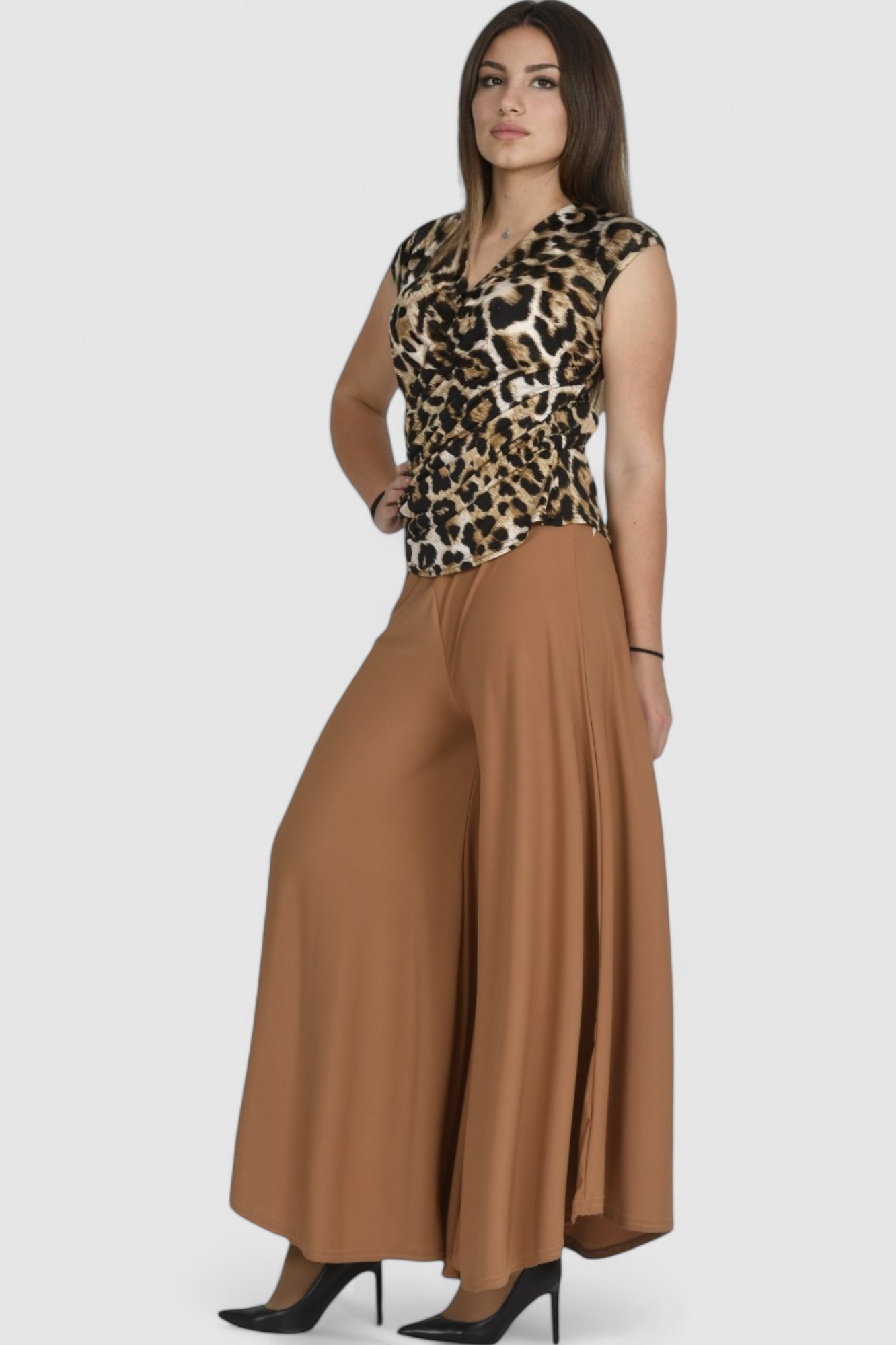 Ženska elegantna bluza leopard uzorak Anneliese