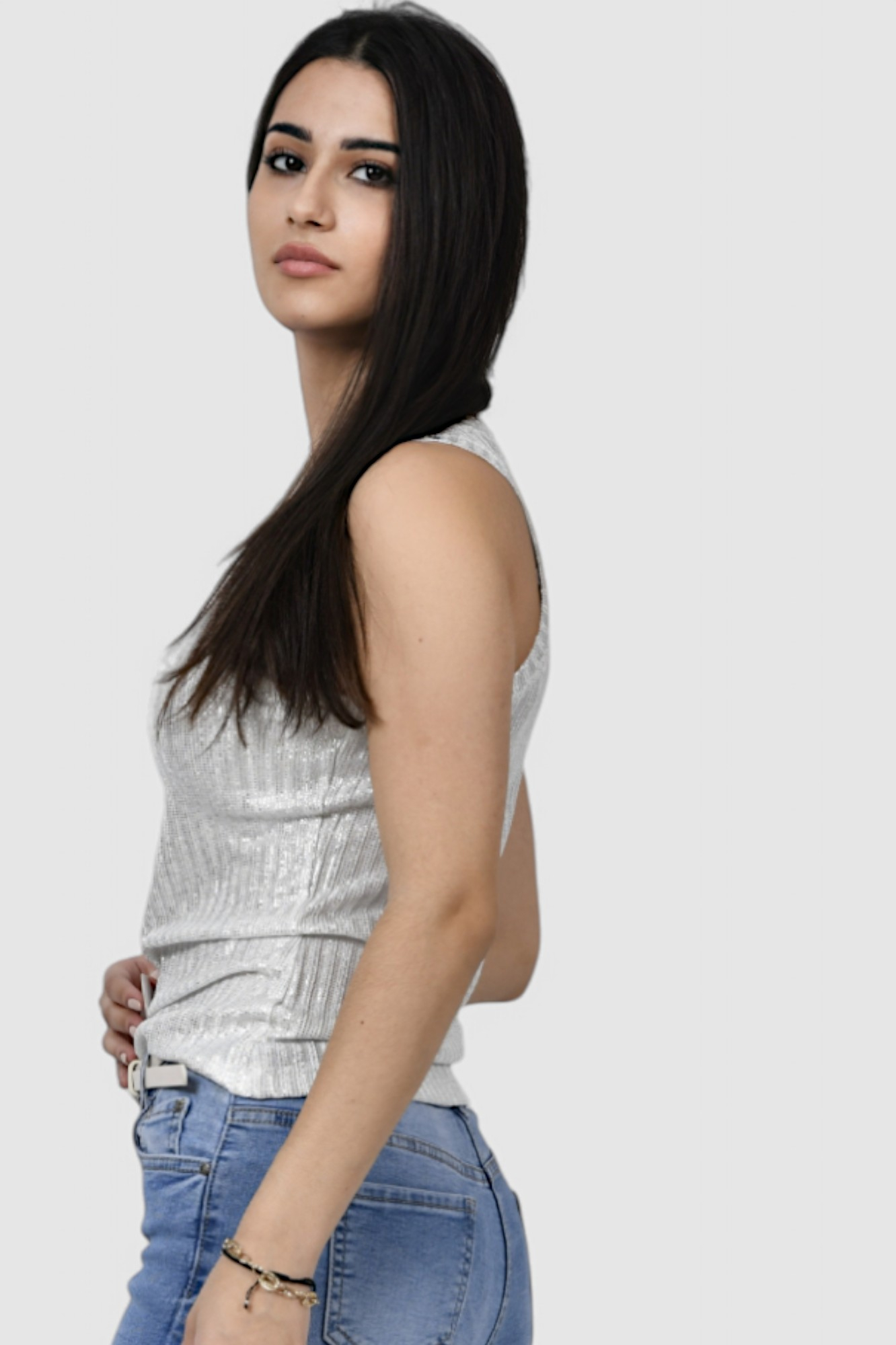 Ženska bijela majica bez rukava Selena