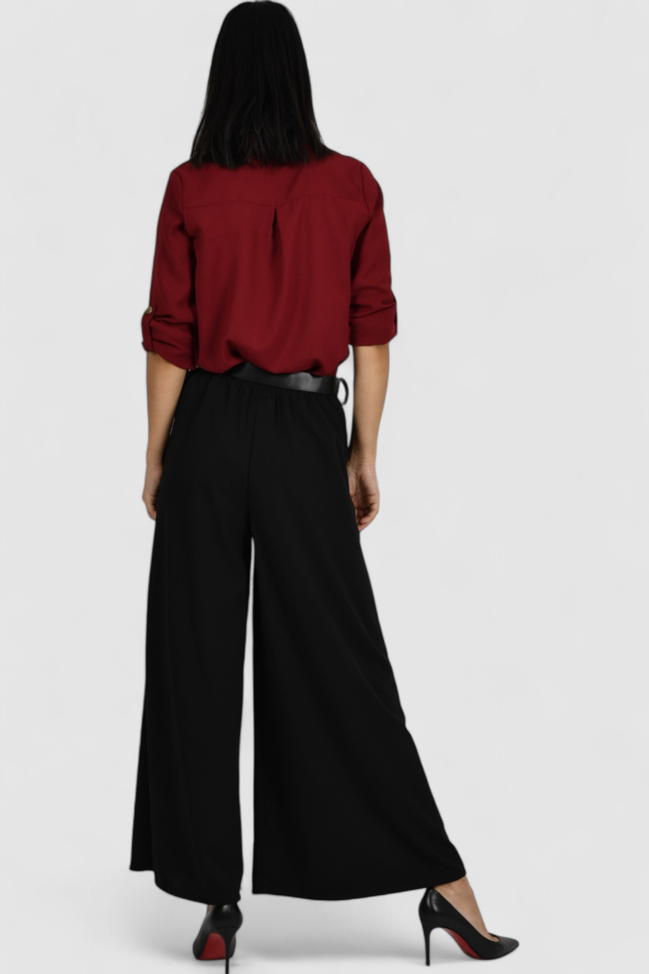 Ženska tamno crvena elegantna košulja Blakely