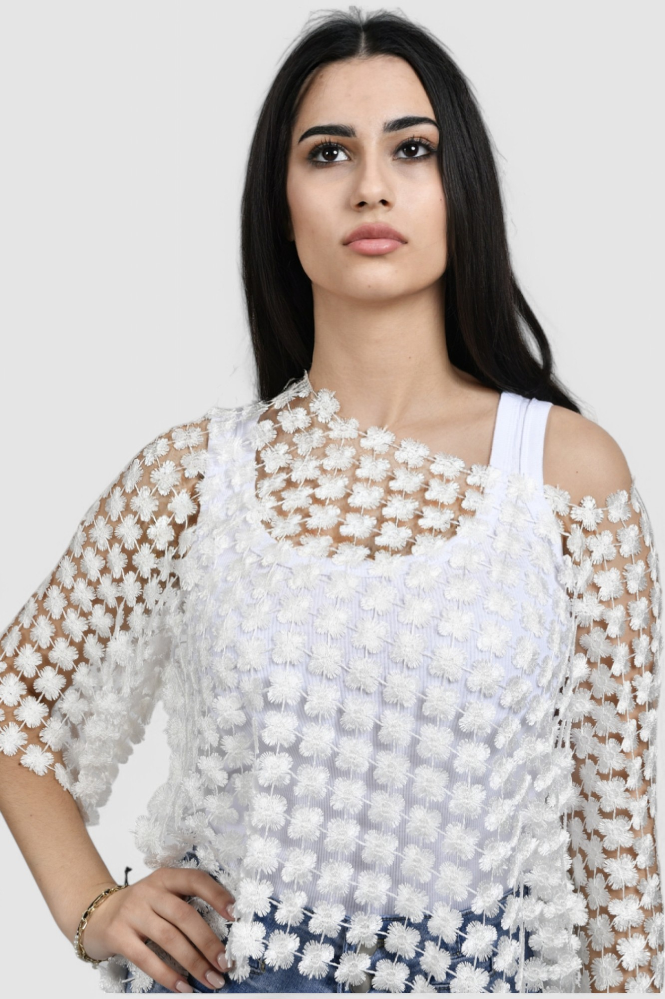 Ženski bijeli top Elodiie