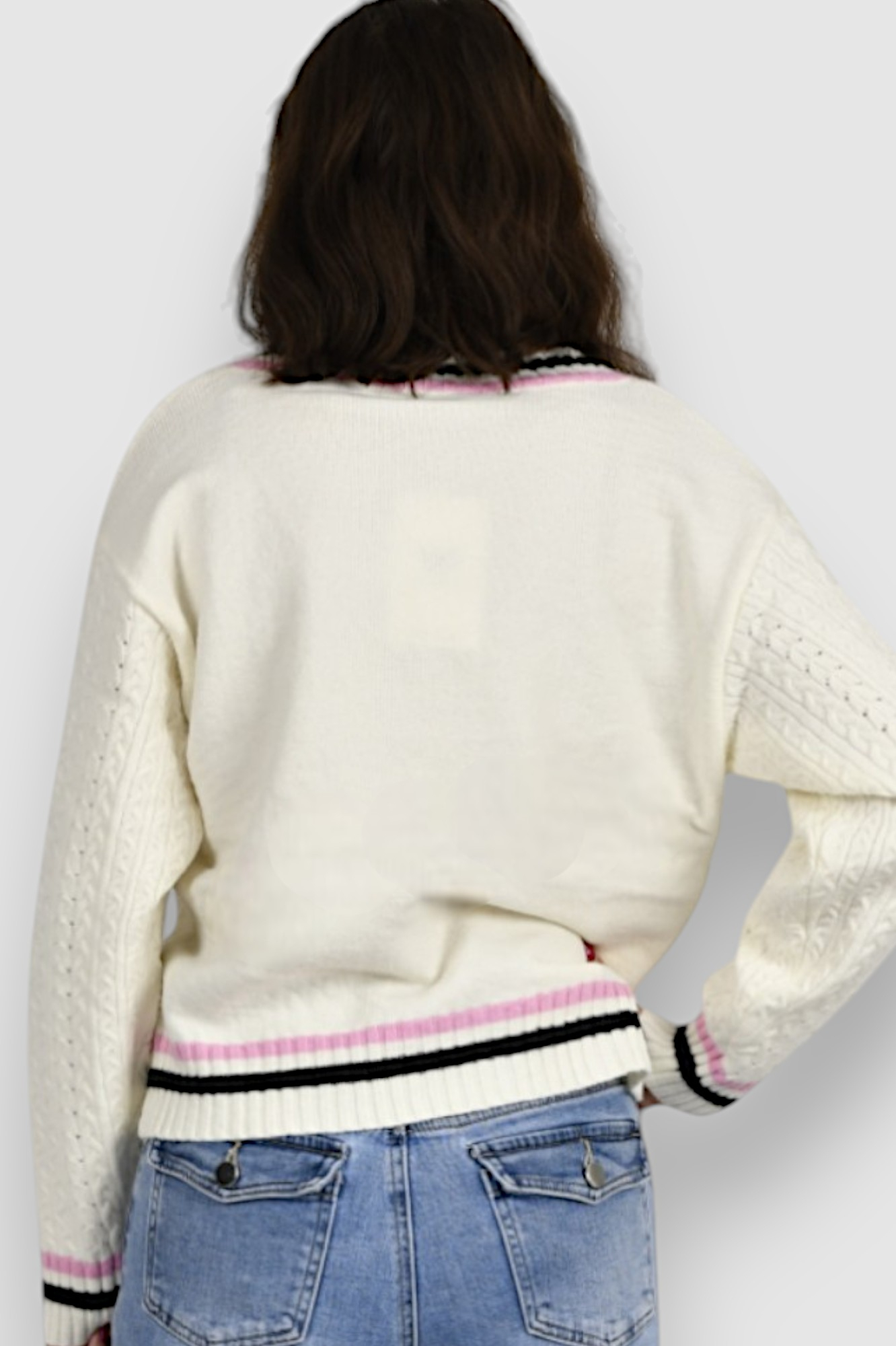 Ženski bijeli lagani džemper Baylee