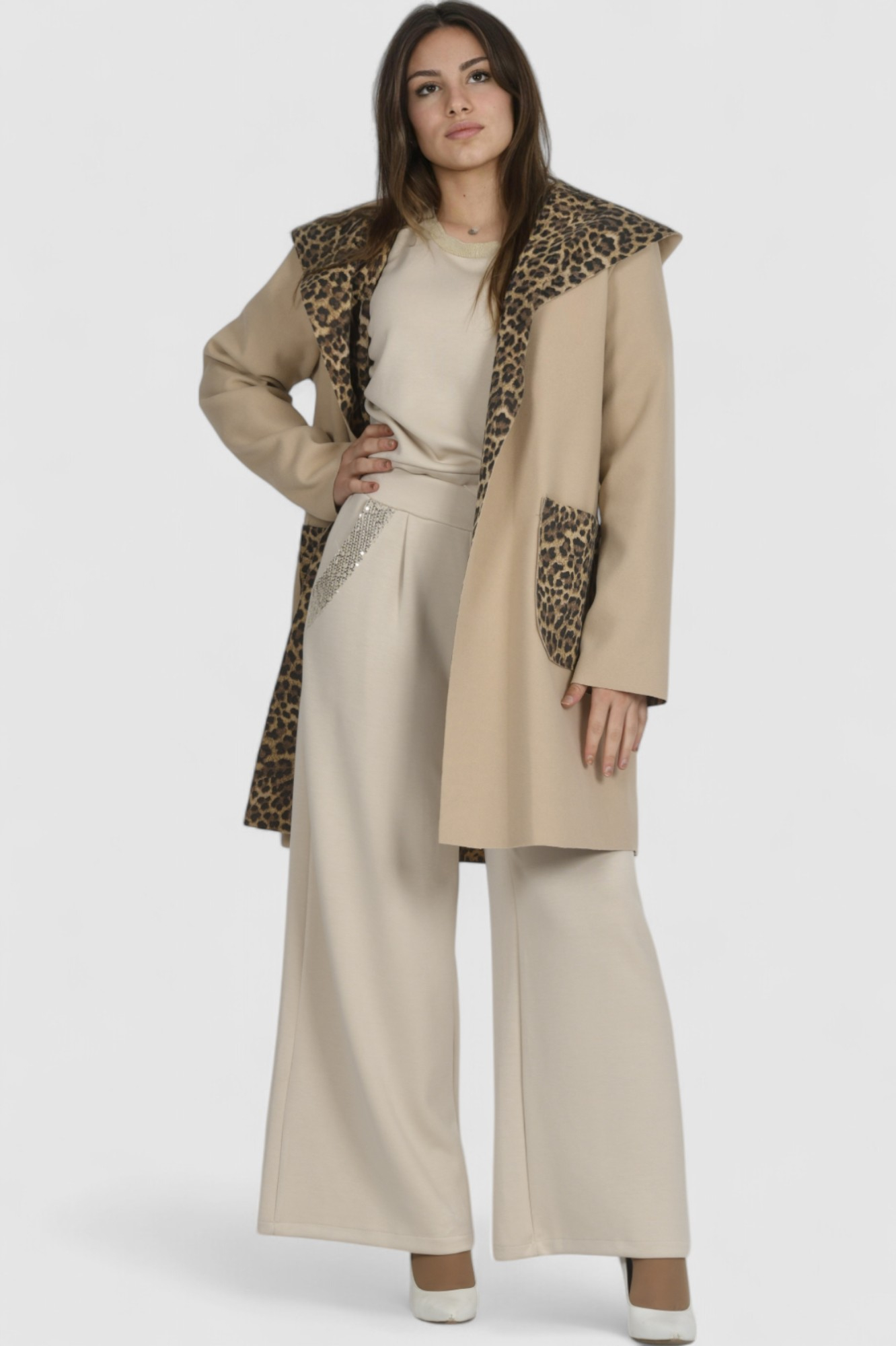 Ženski bež midi kaput Bluebell