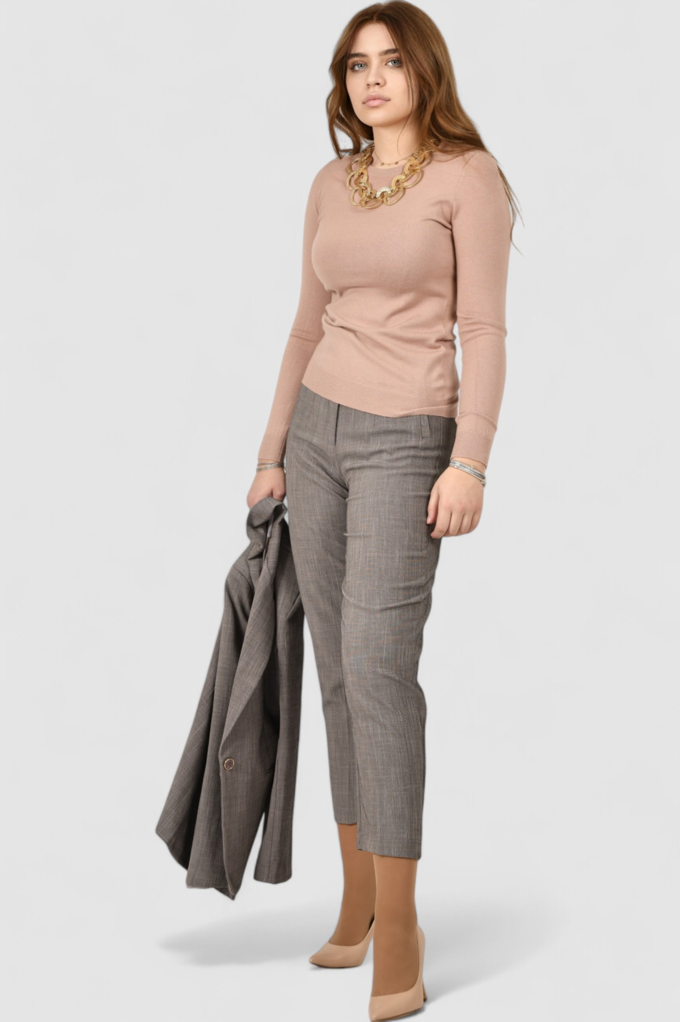 Ženski tamno rozi lagani džemper Clarissa