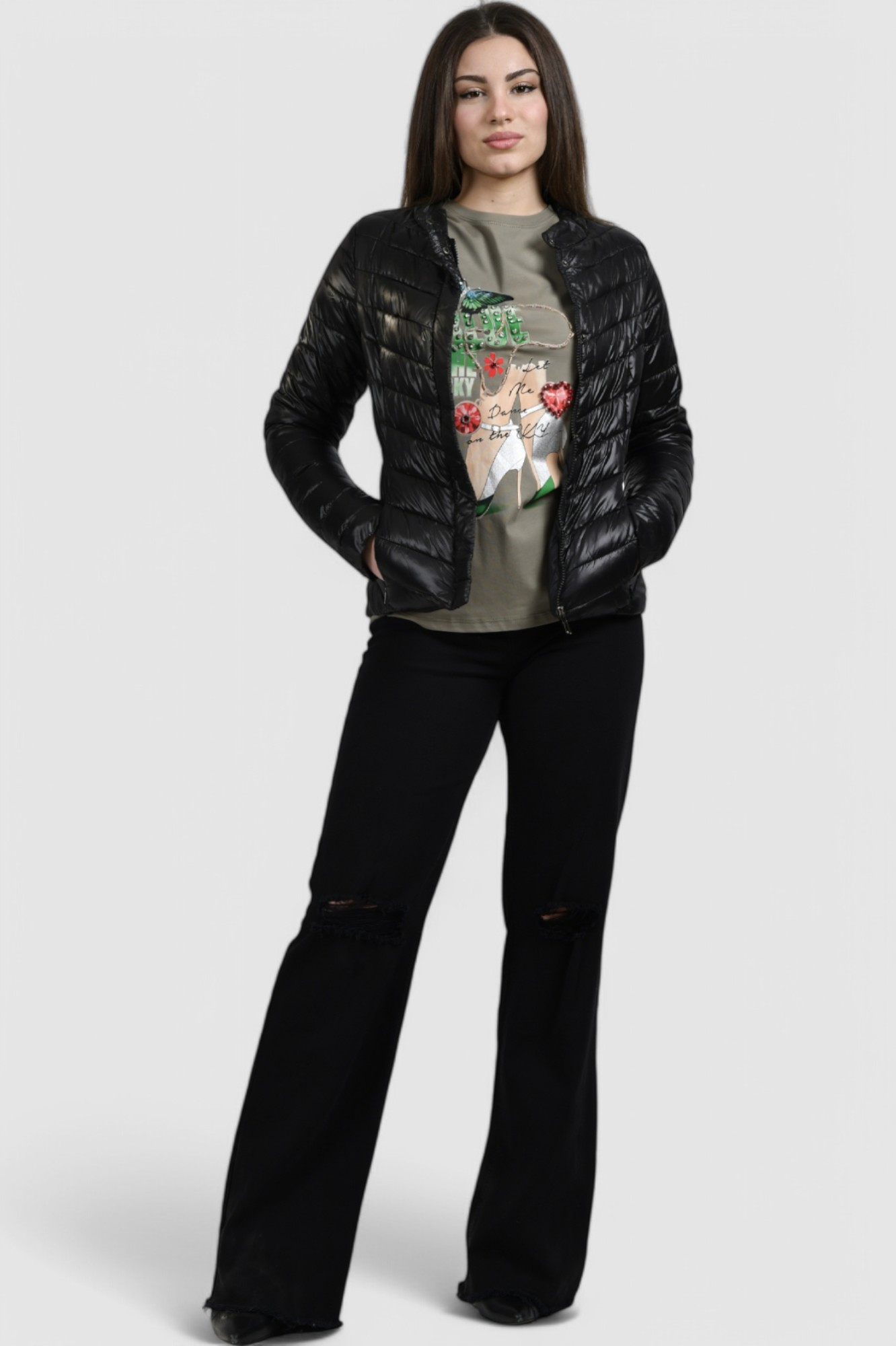 Ženska crna kratka jakna Clarita