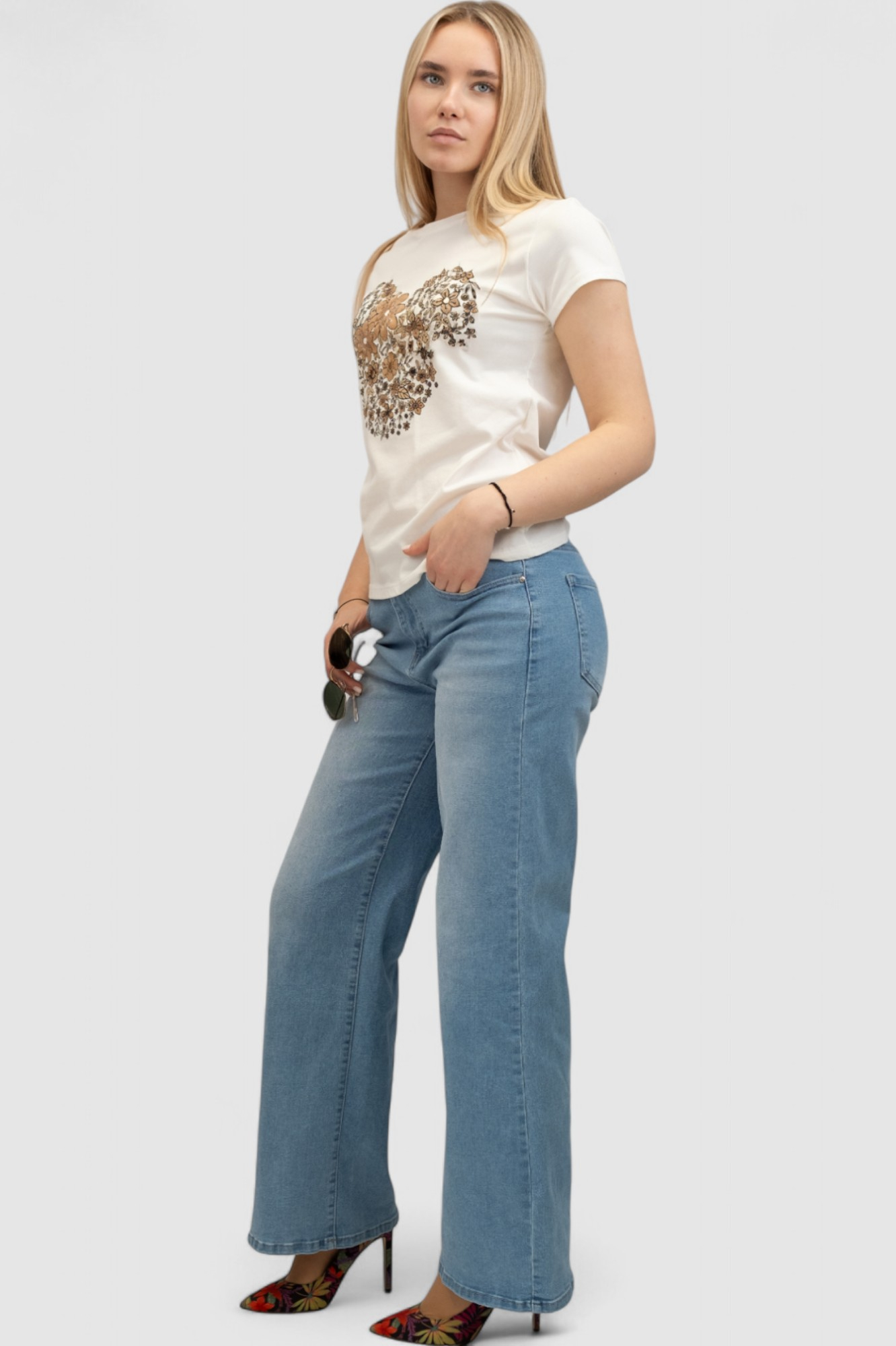 Ženska bijela majica kratki rukav Ramona