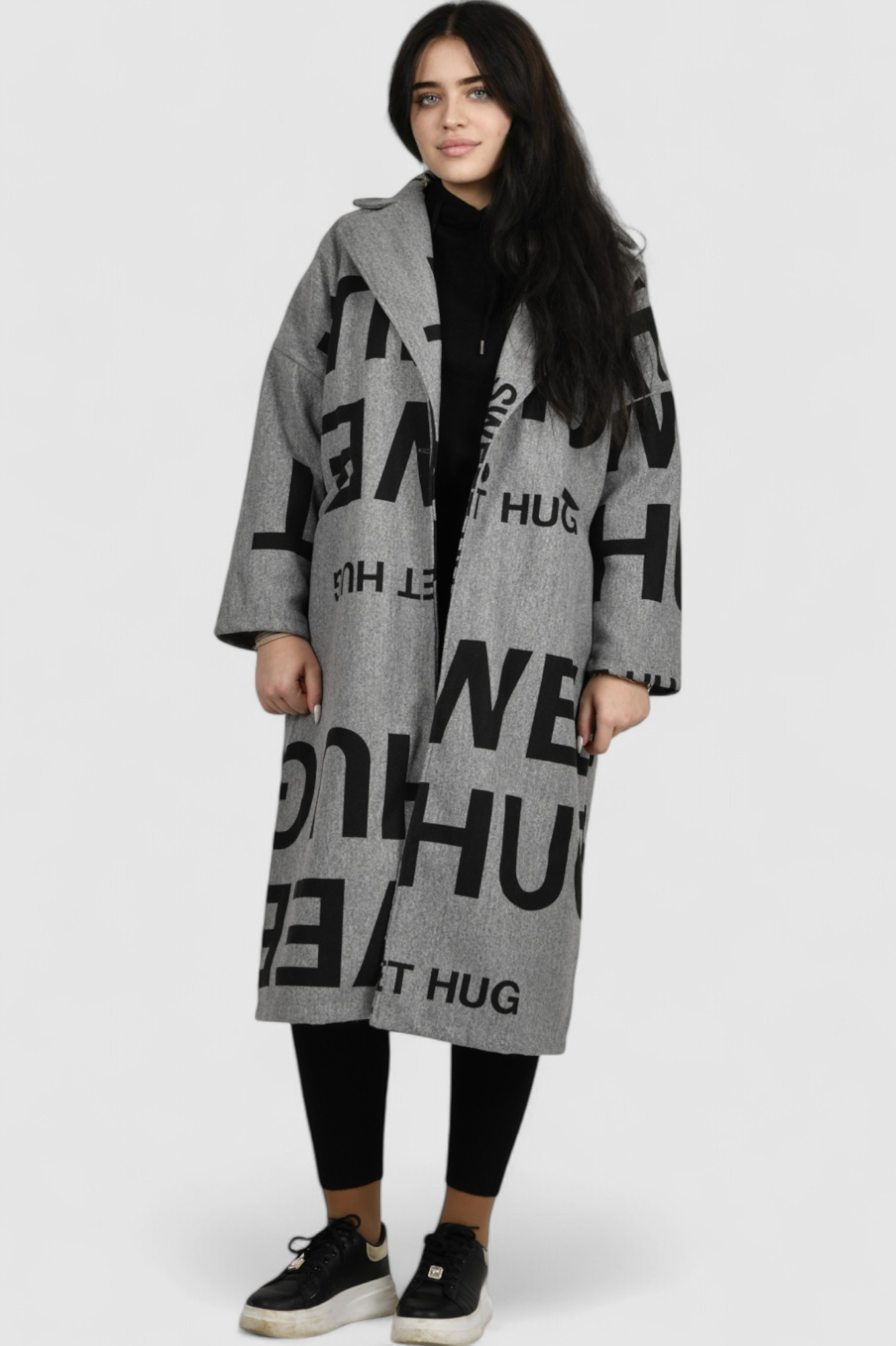 Ženski sivi dugi kaput Liberty