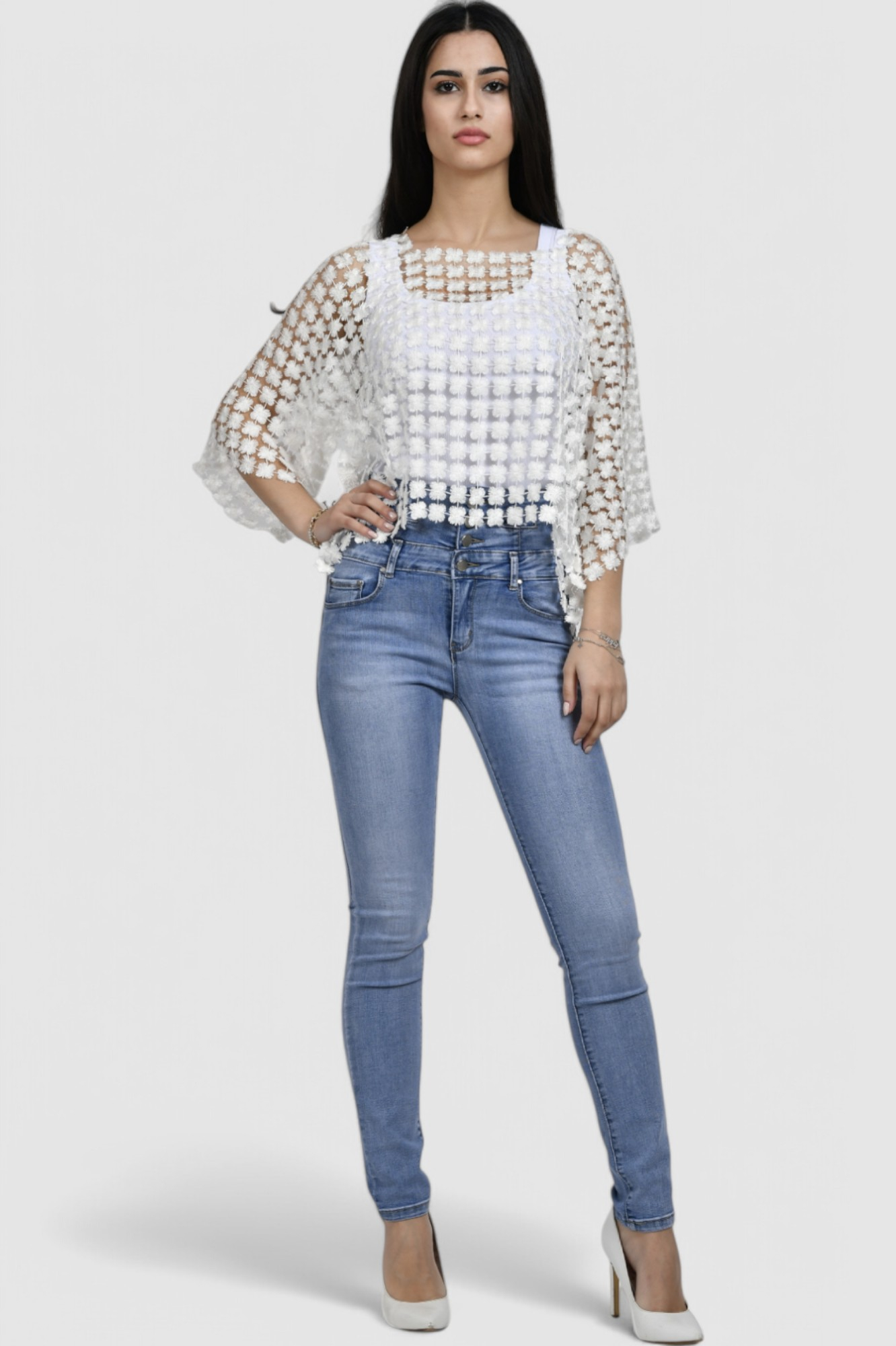 Ženski bijeli top Elodiie