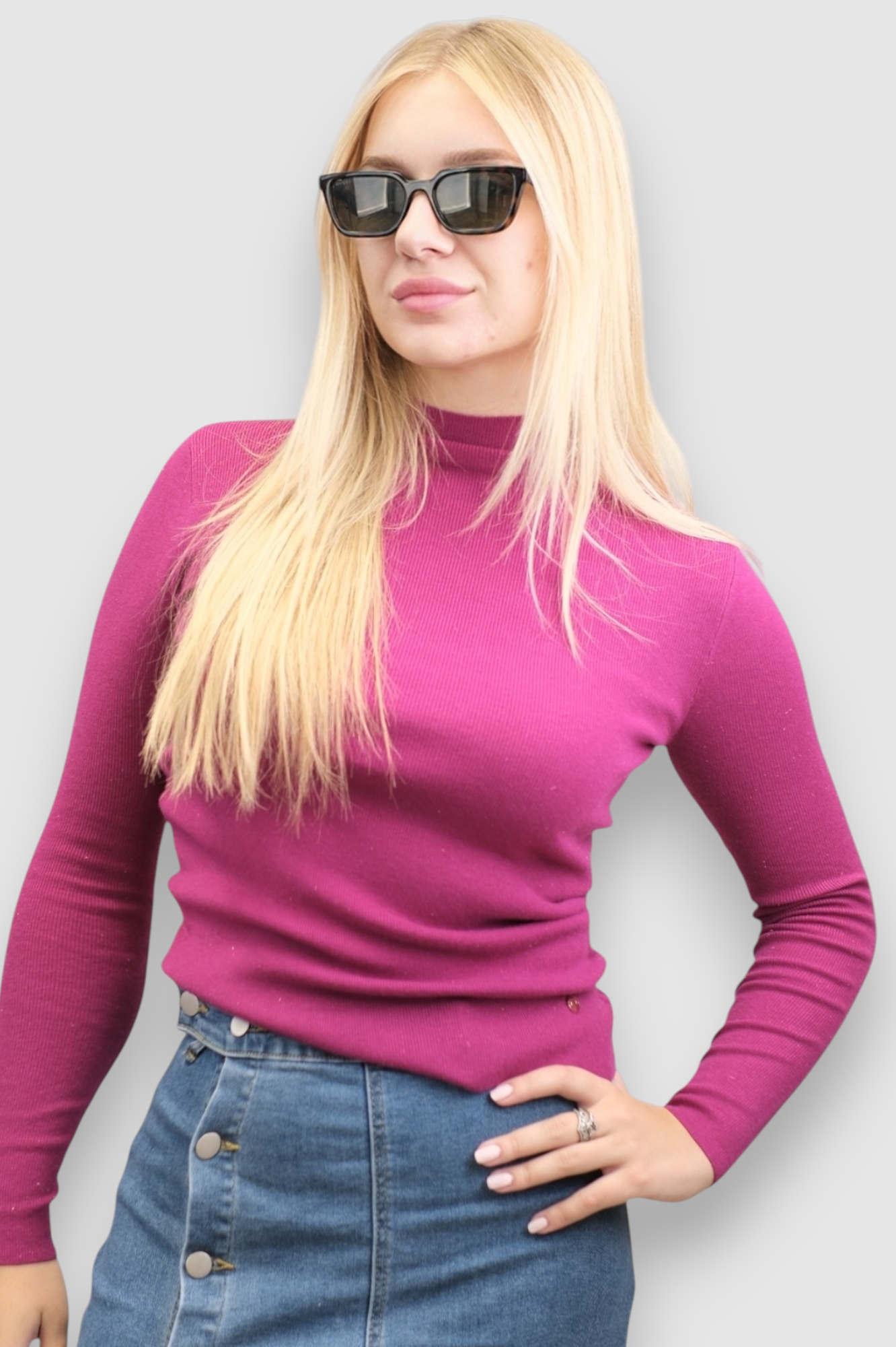 Ženski rozi lagani džemper Opal