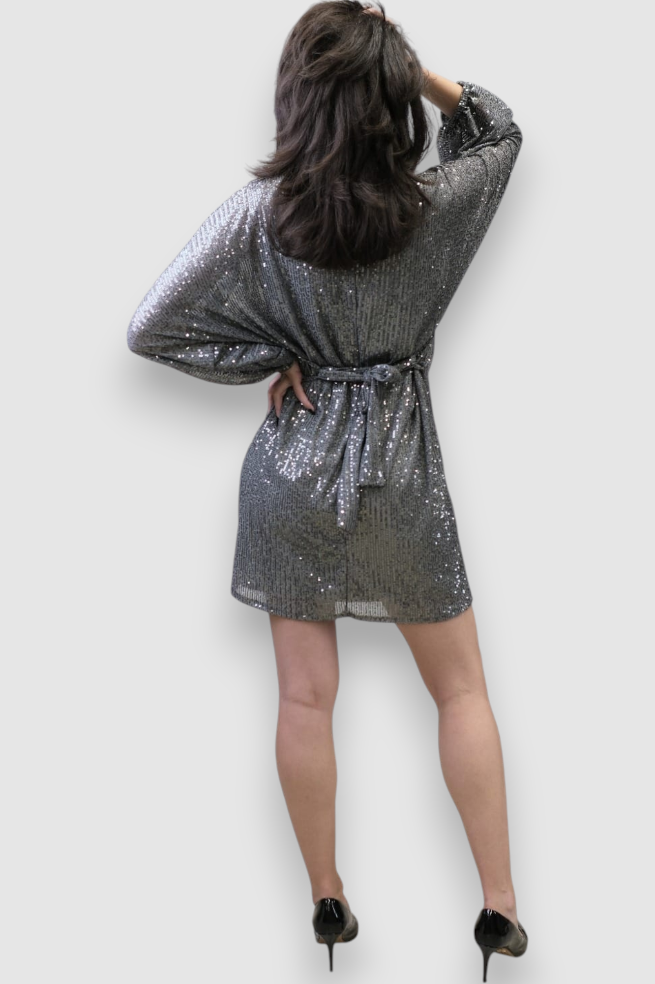 Ženska siva večernja haljina Finley