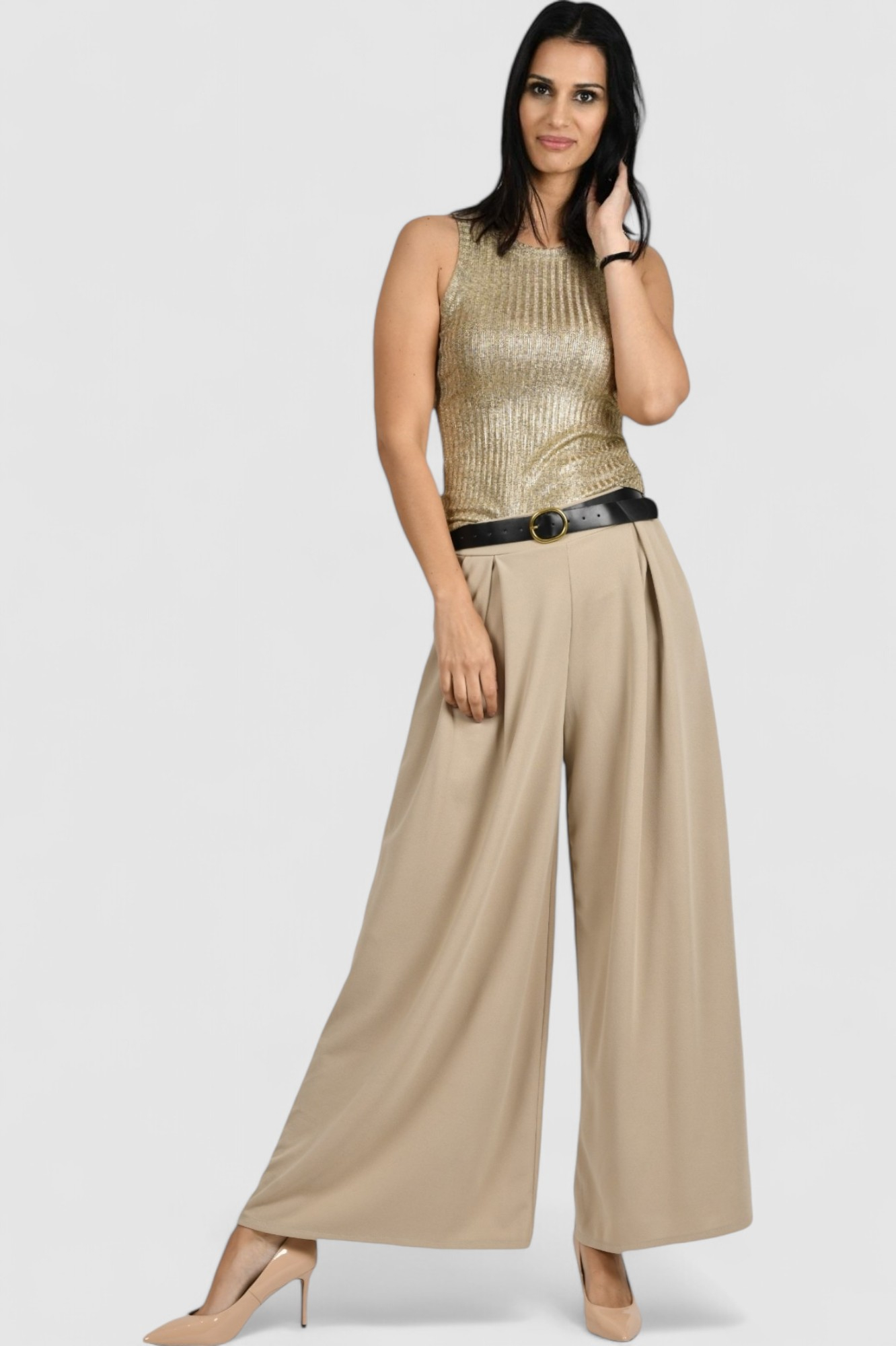 Ženske bež modne hlače Issa