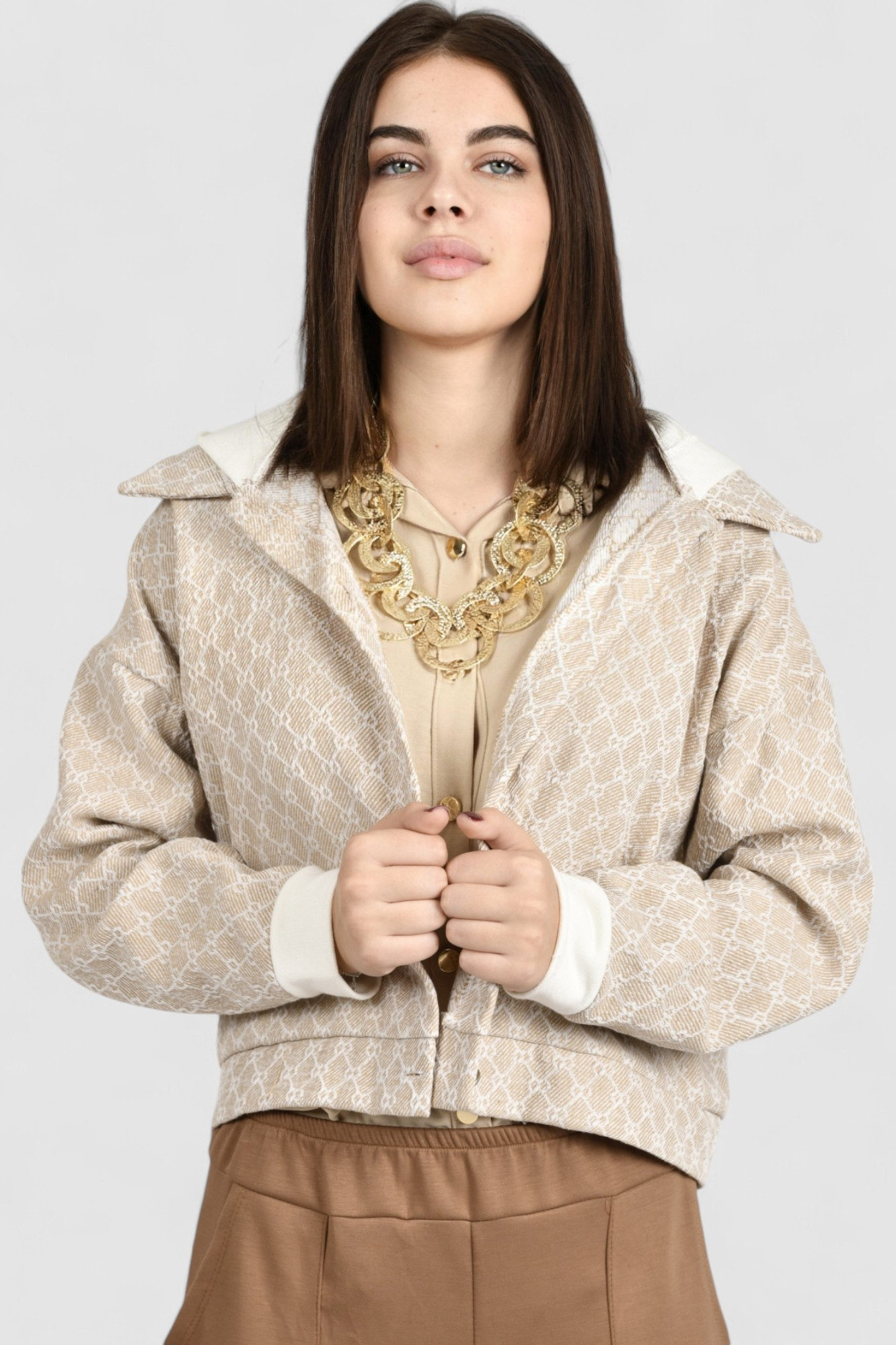 Ženska bež kratka jakna Clio