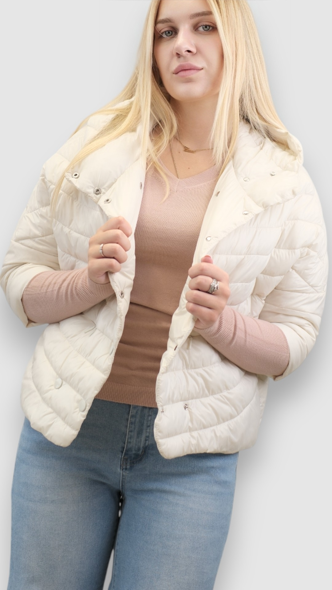 Ženska bež kratka jakna Gale