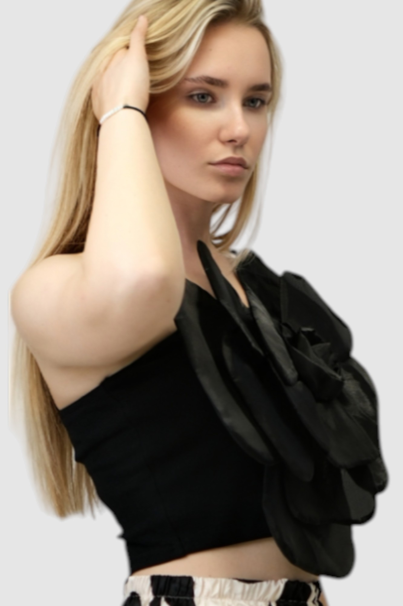Ženski crni party top Elodie
