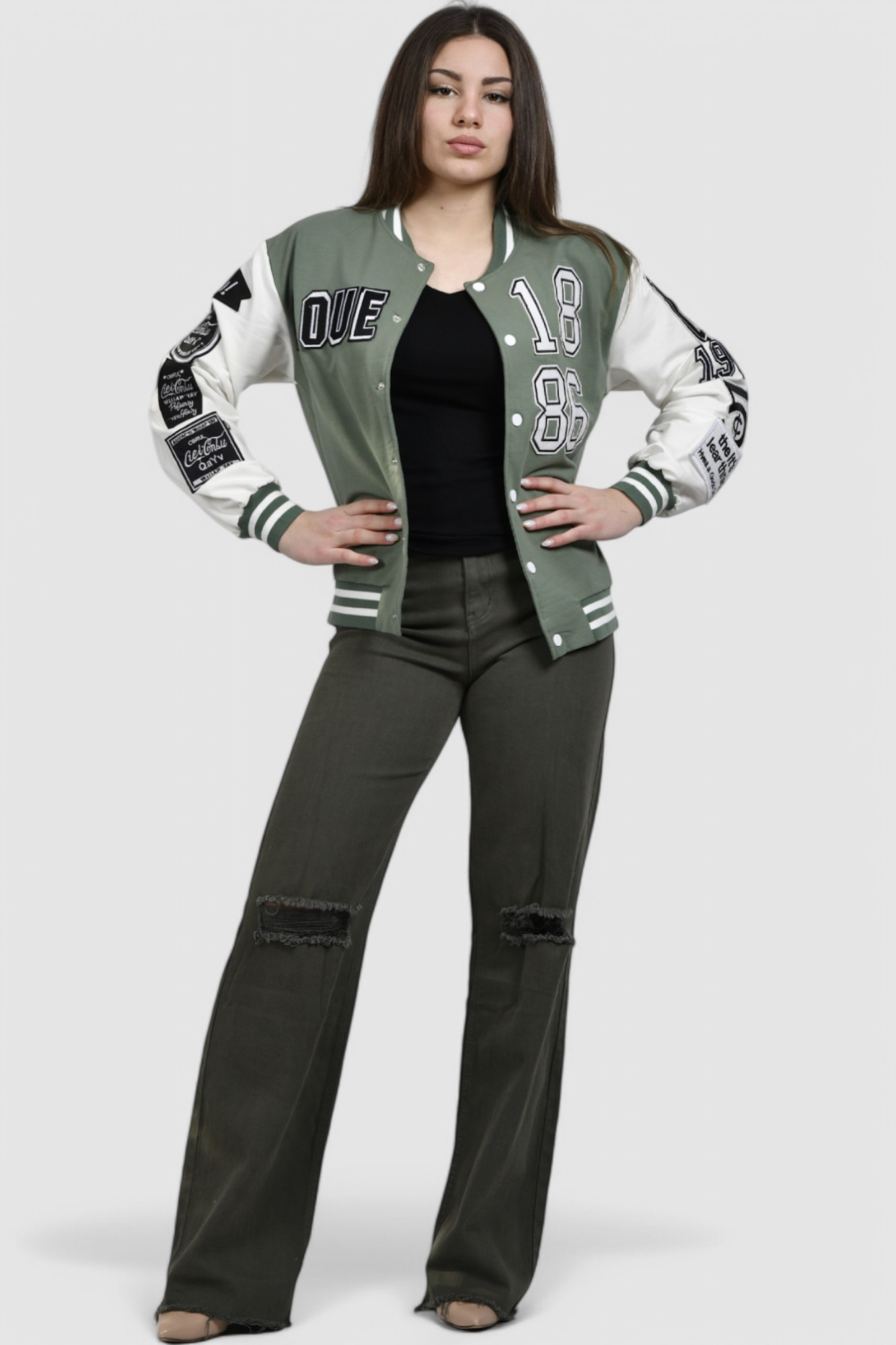 Ženska zelena kratka jakna Aspen