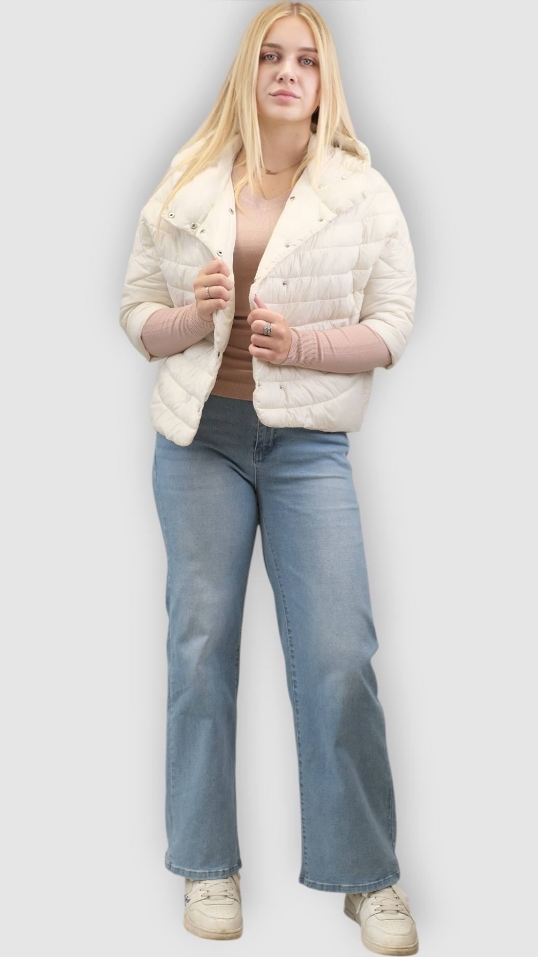 Ženska bež kratka jakna Gale