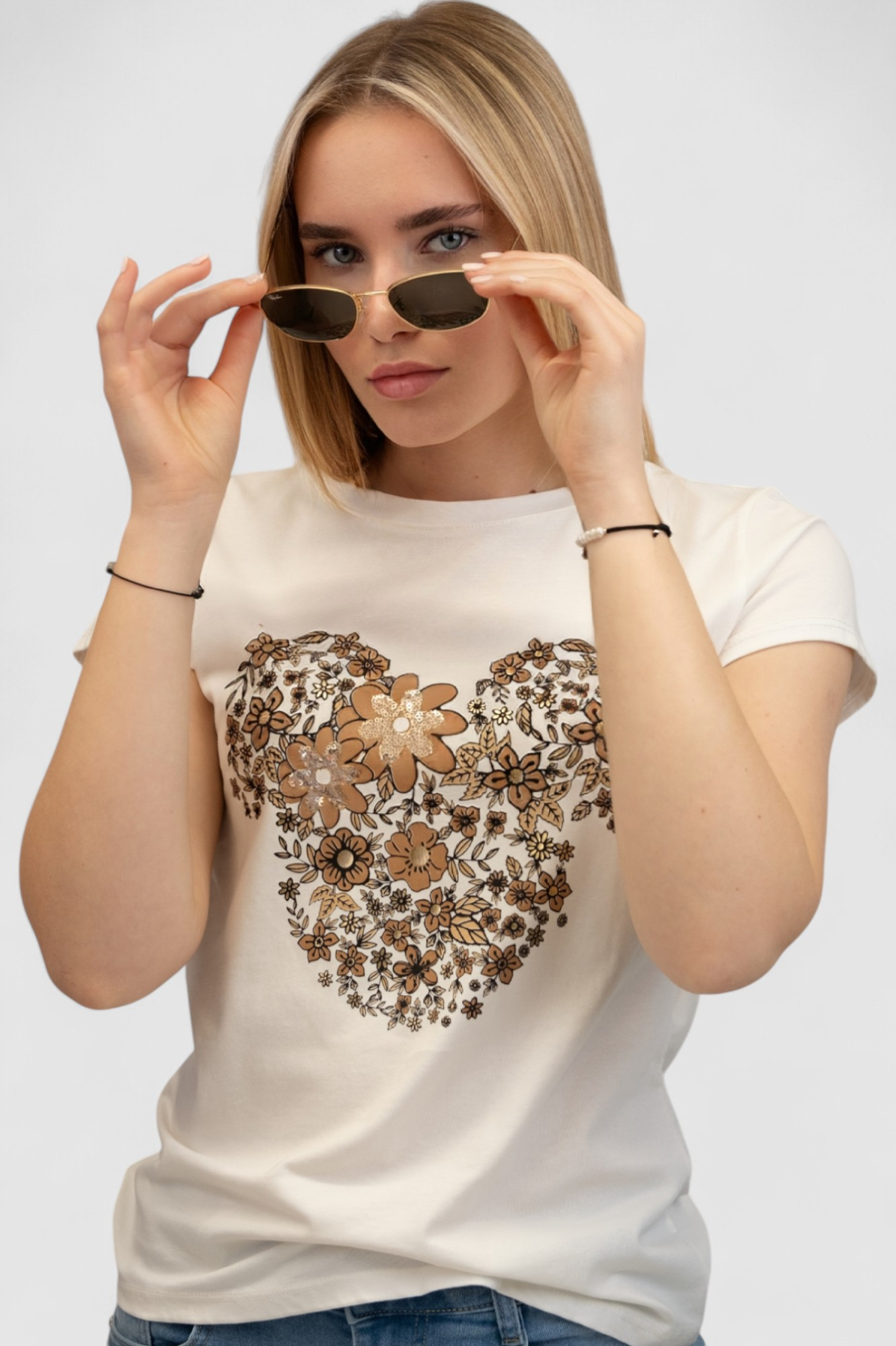 Ženska bijela majica kratki rukav Ramona