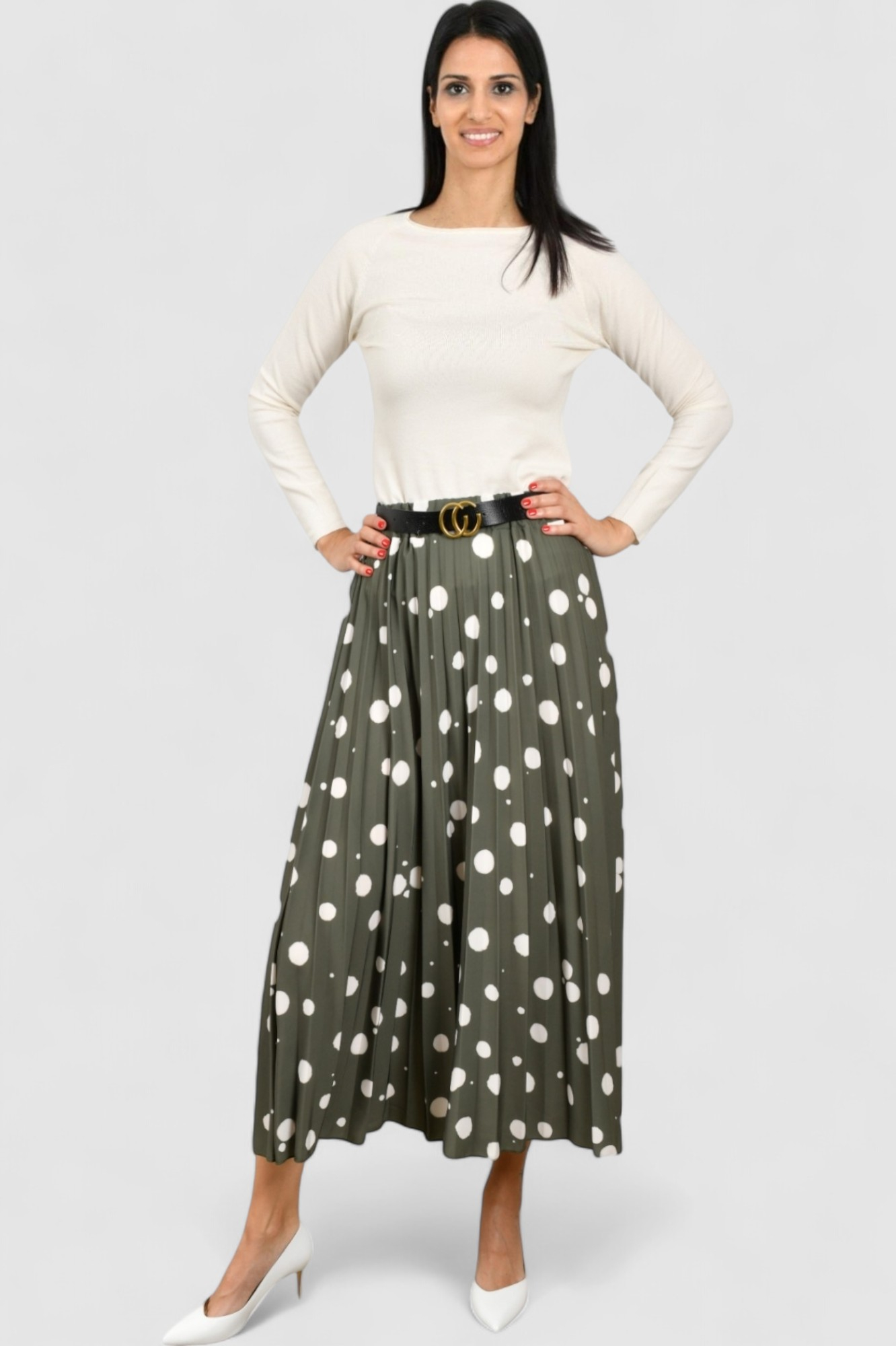 Ženska zelena plisirana suknja Ivy Army