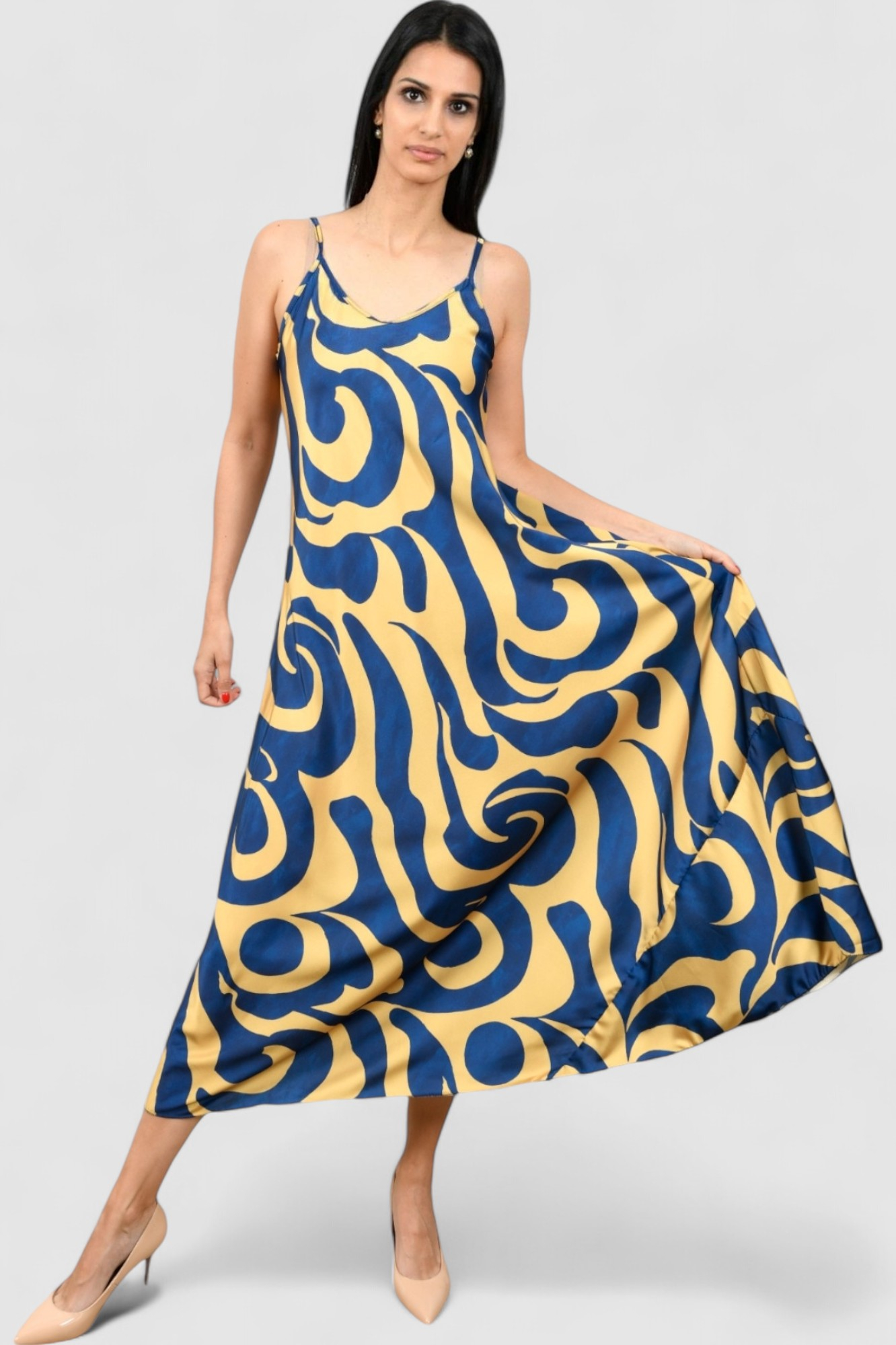 Ženska plava svakodnevna haljina Eloise