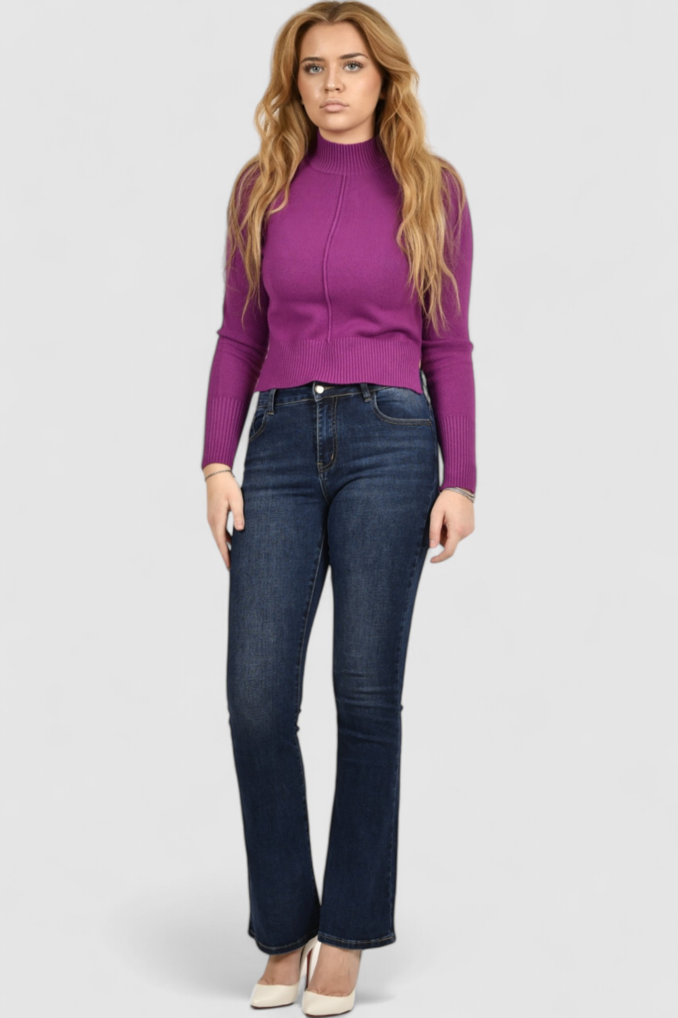 Ženski ljubičasti lagani džemper Madeline