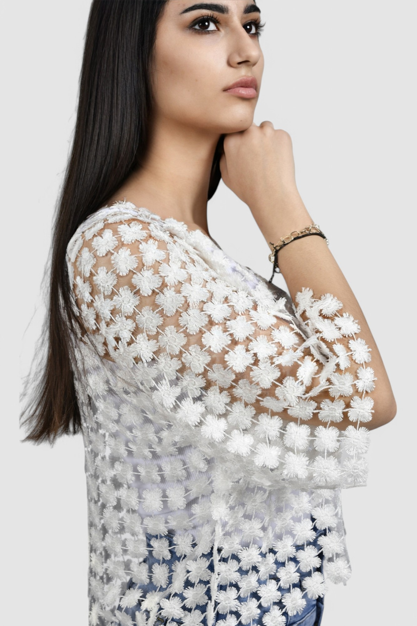 Ženski bijeli top Elodiie