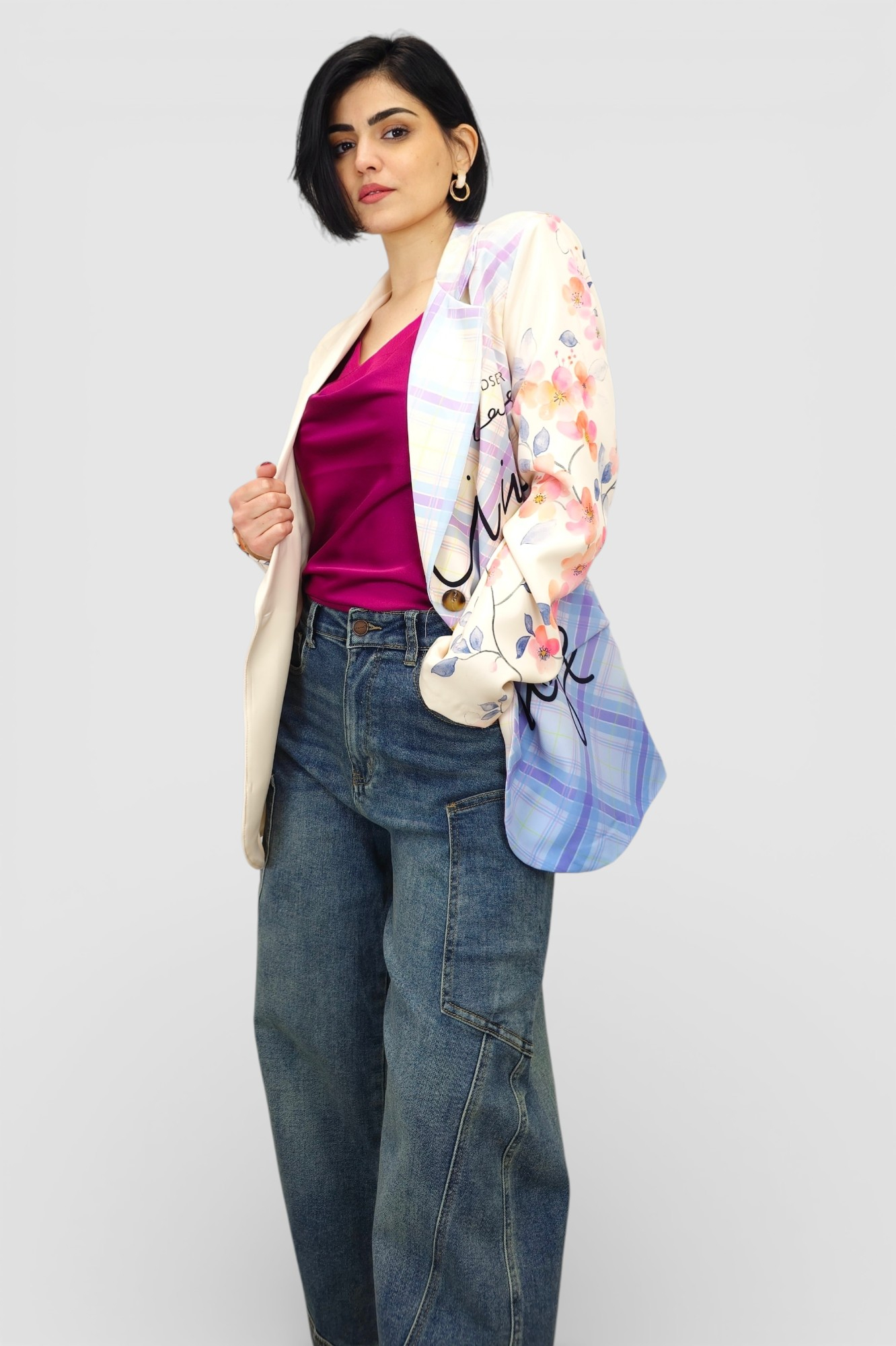 Moderni sako sa printom Ines