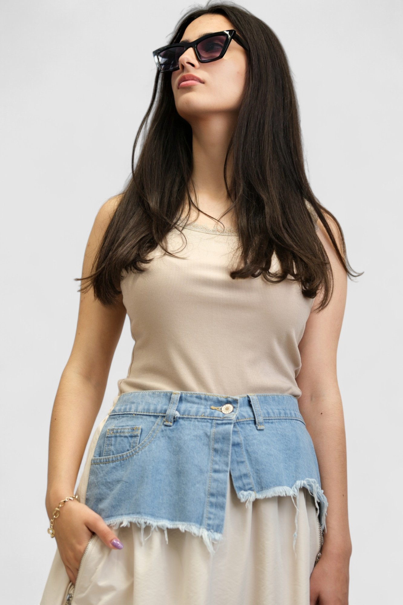 Ženska bež midi suknja Eloraine