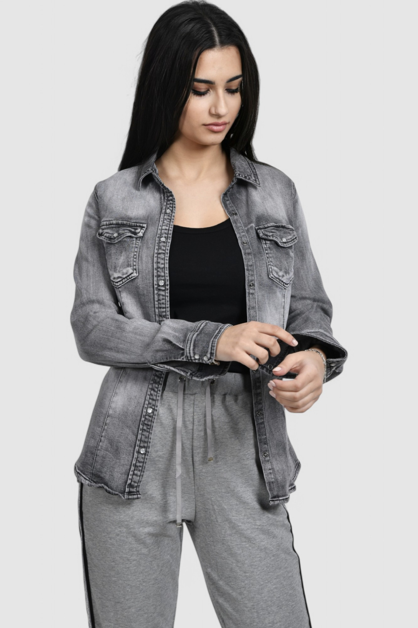 Ženska siva traper košulja Anemone