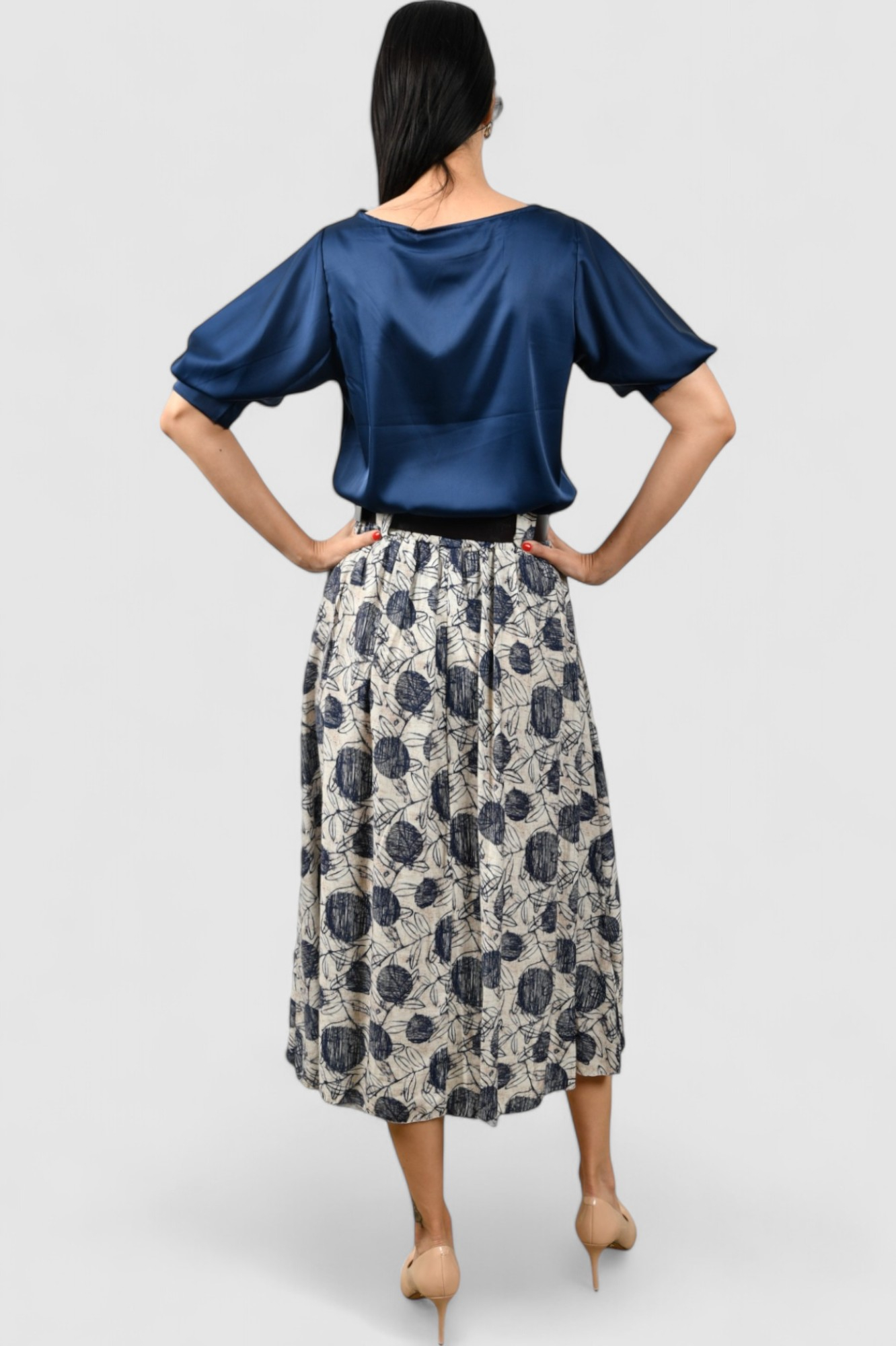 Ženska plava elegantna bluza Cecilia