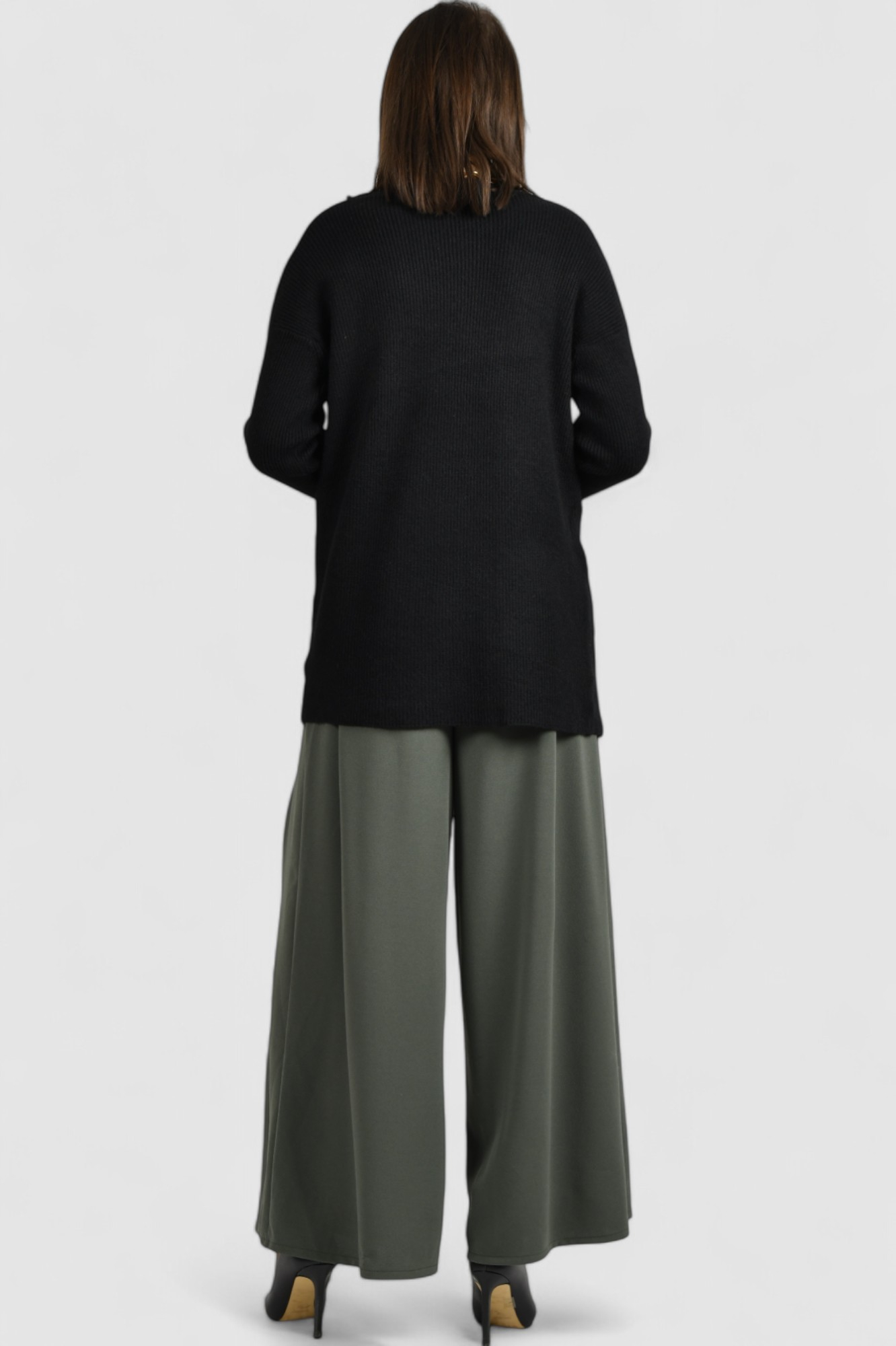 Ženski crni kratki kardigan Jossie