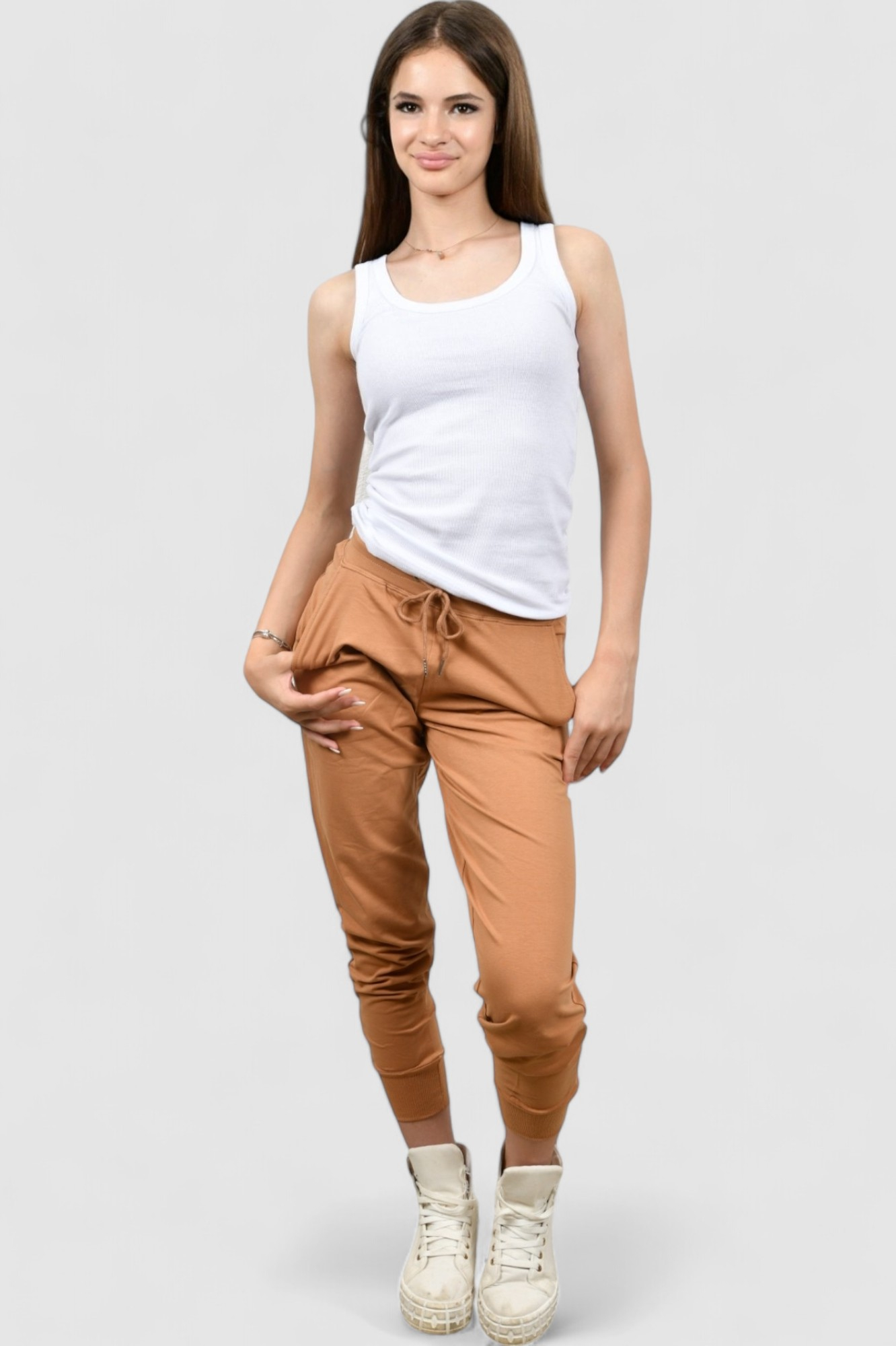 Ženski smeđi donji dio trenirke Roselle