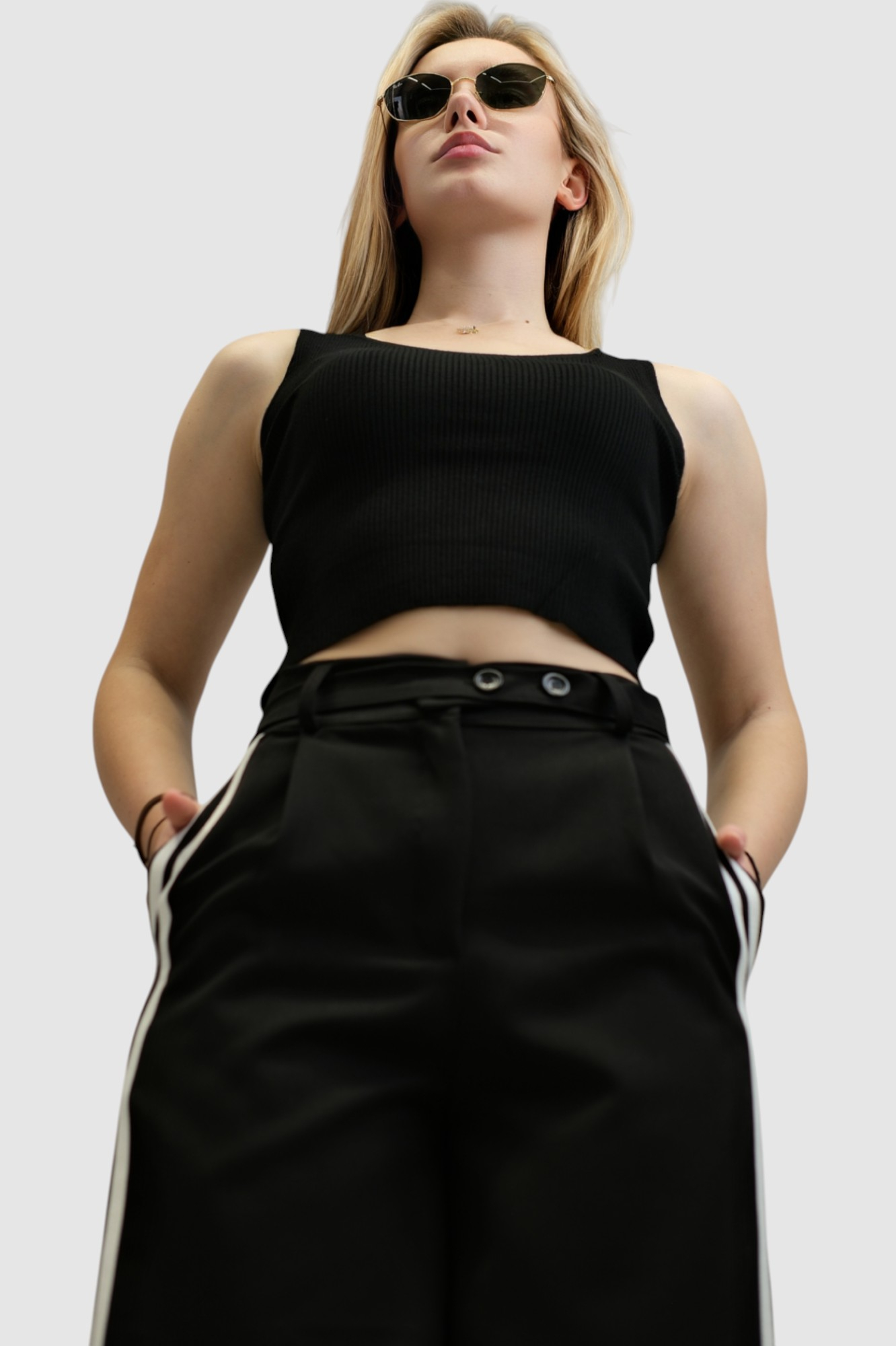 Ženski crni top Calliope