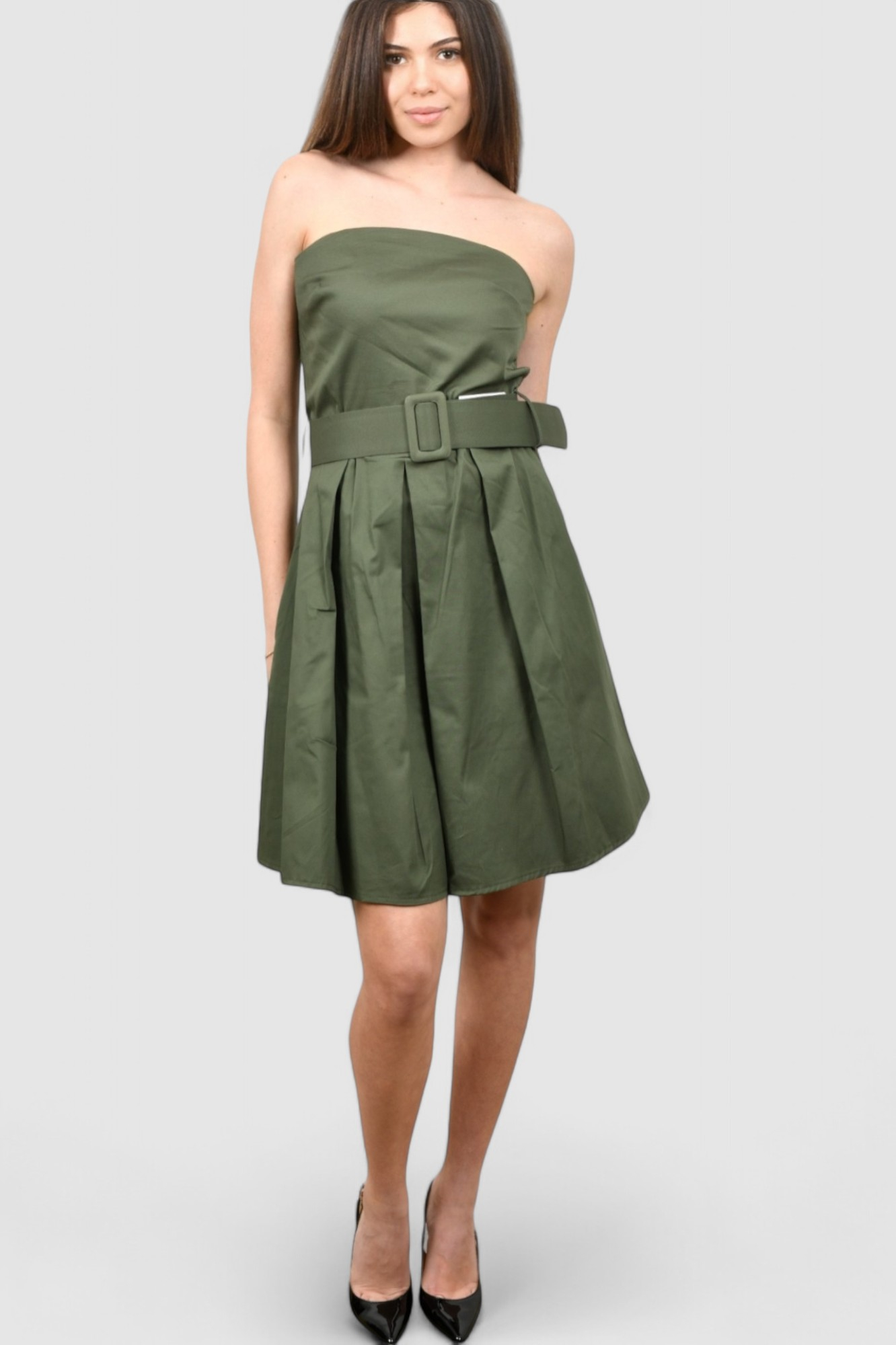 Ženska zelena koktel haljina Daniela Military