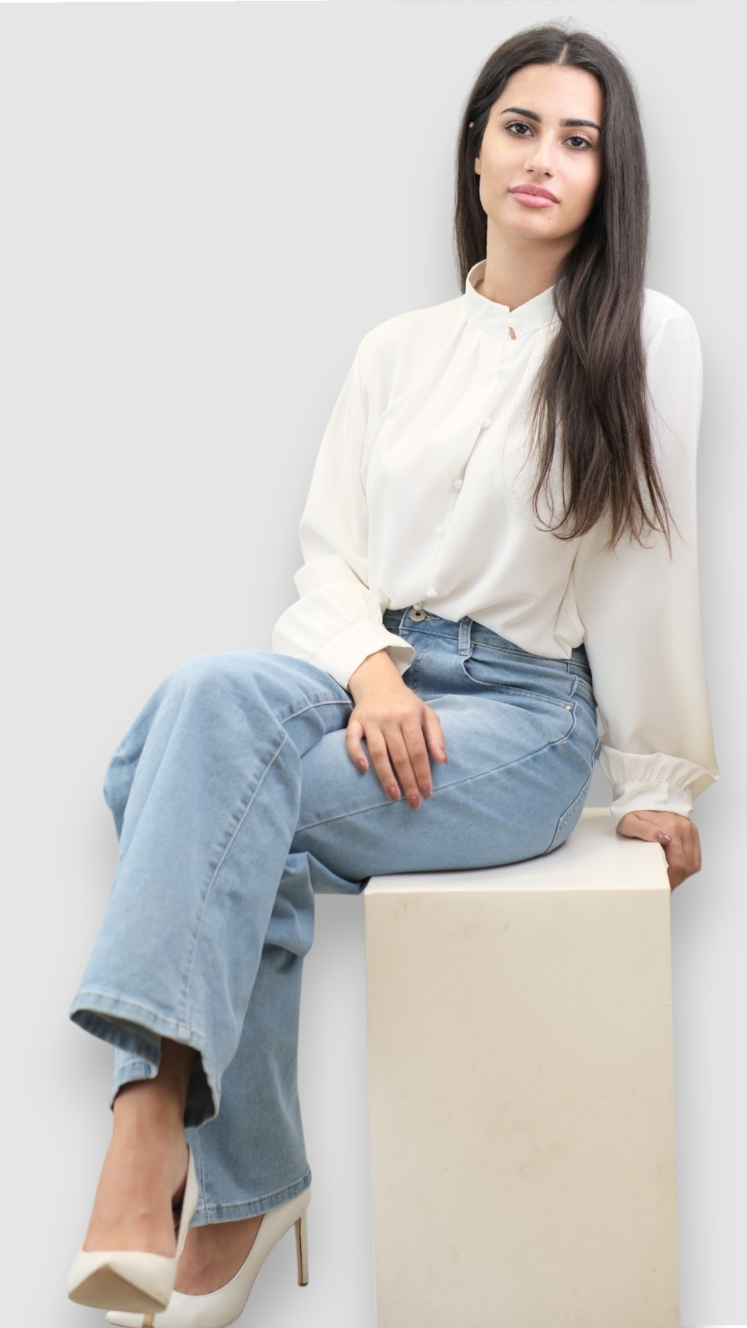 Ženska bijela elegantna košulja Lainey