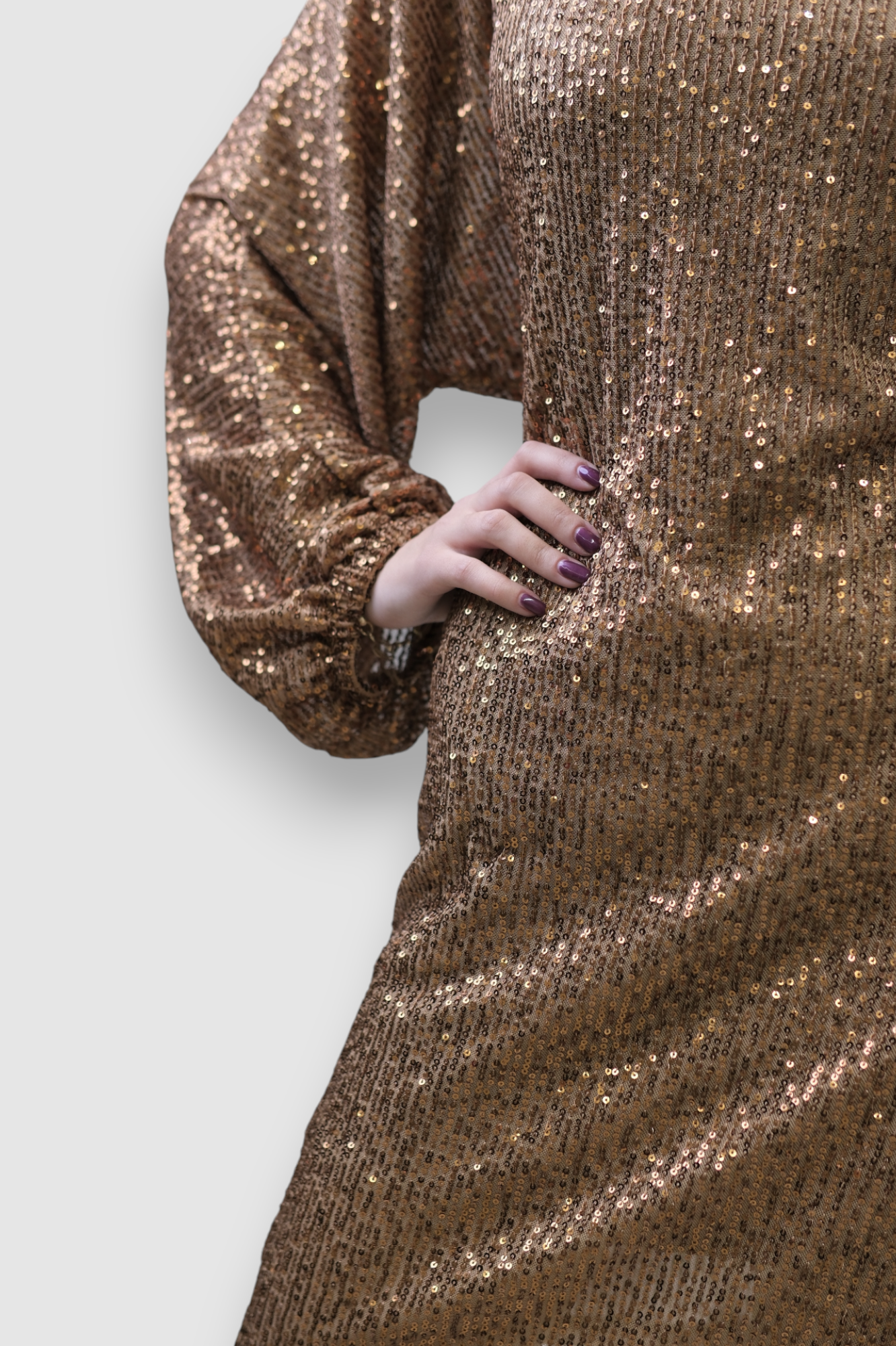 Ženska zlatna večernja haljina Finley