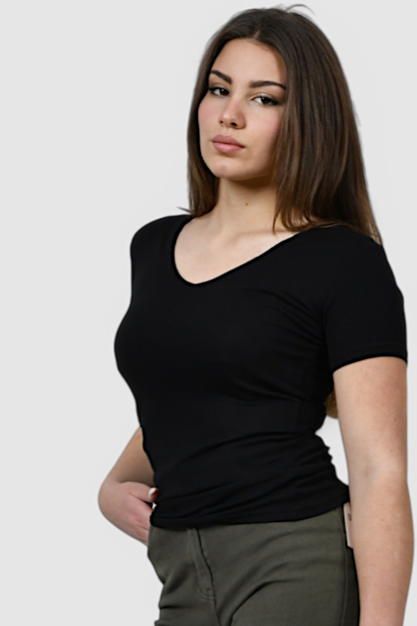 Ženska crna majica kratki rukav Dani