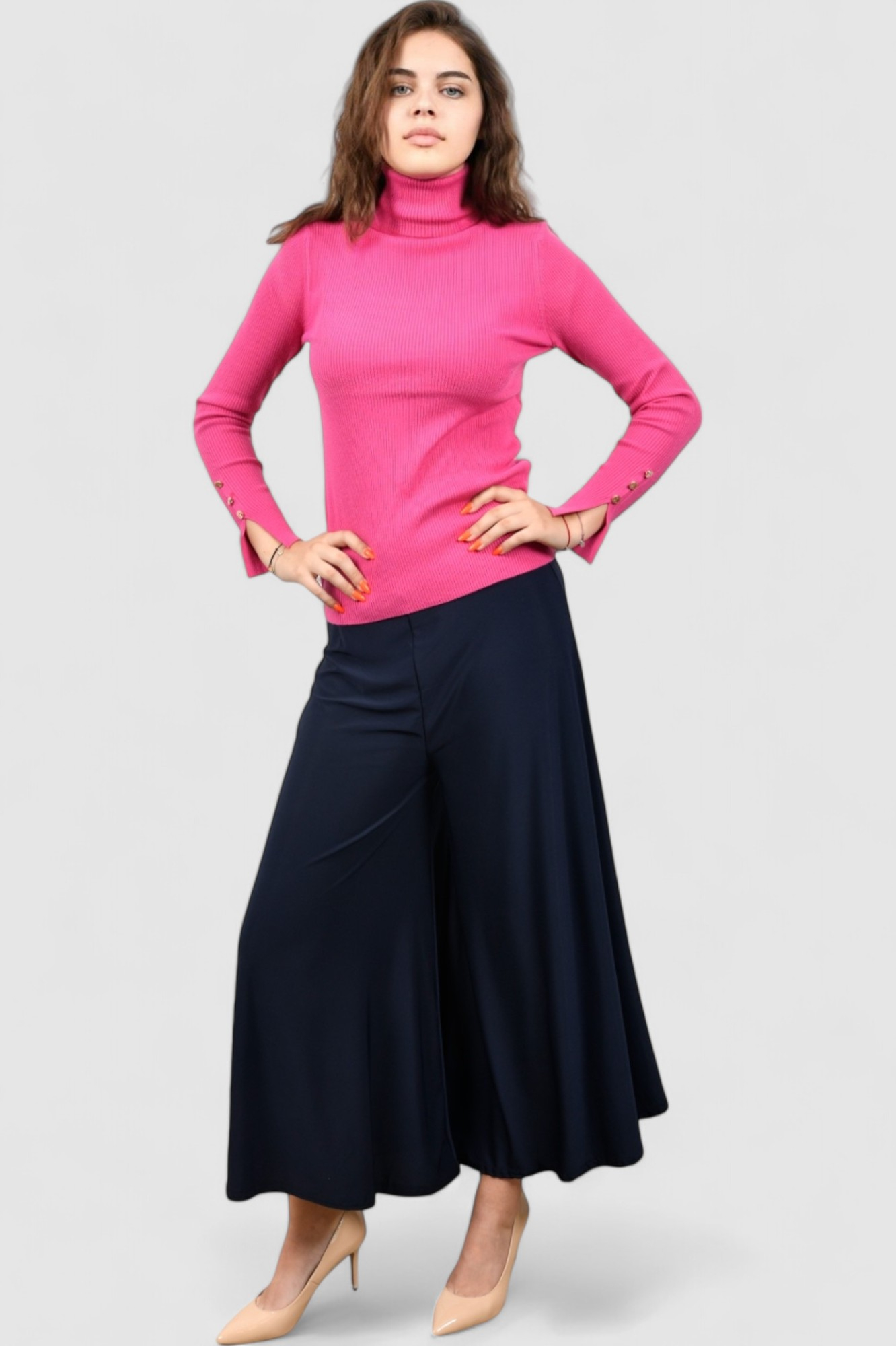 Ženski rozi lagani džemper Jules