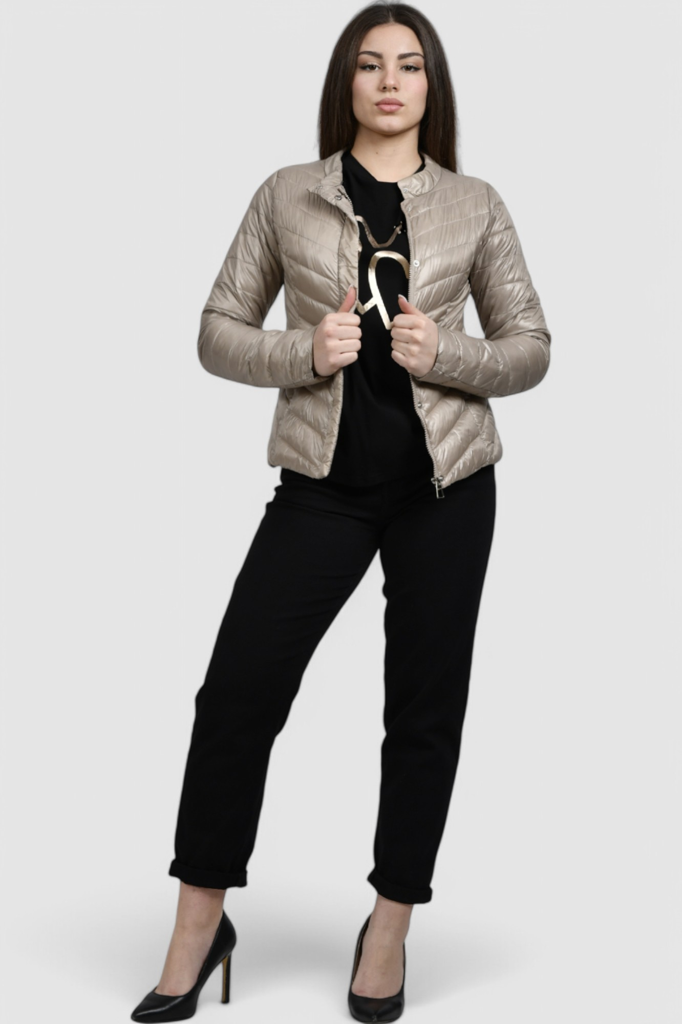 Ženska bež kratka jakna Clarita