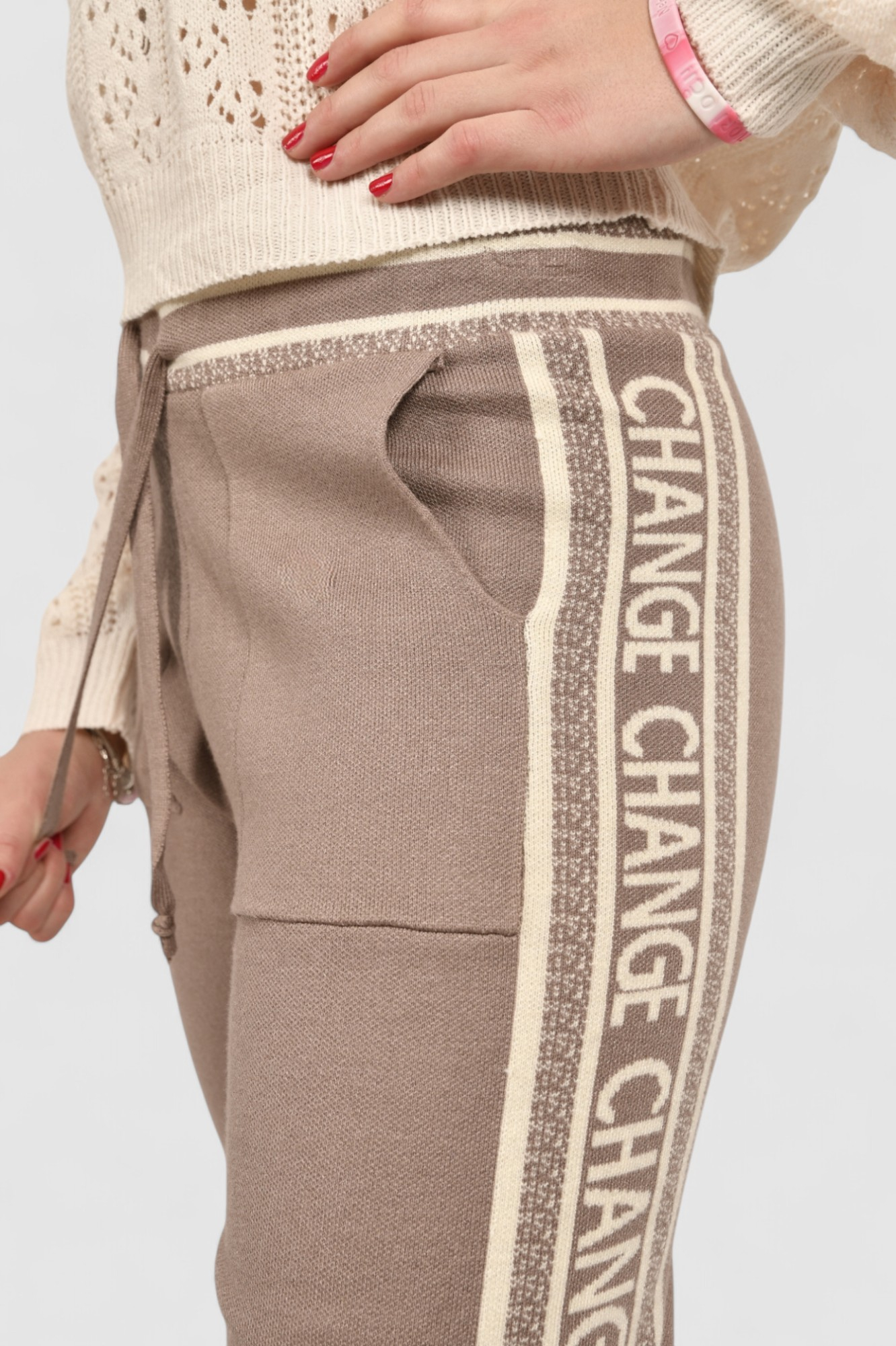 Ženski smeđi donji dio trenirke Celestia