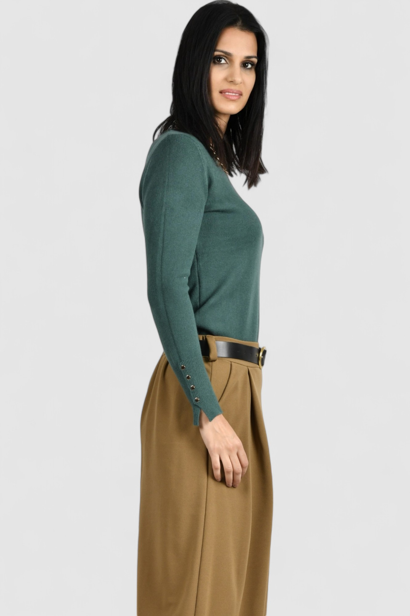 Ženski tamno zeleni lagani džemper Giavanna