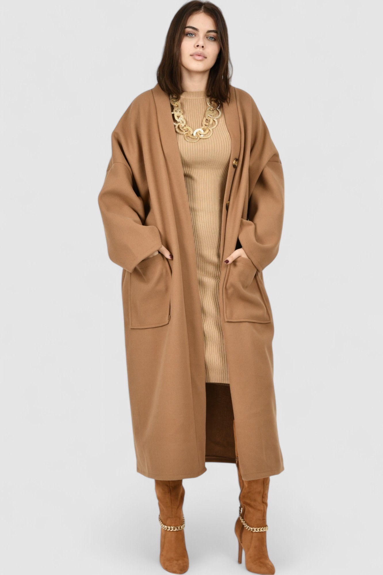 Ženska bež svakodnevna haljina Marley